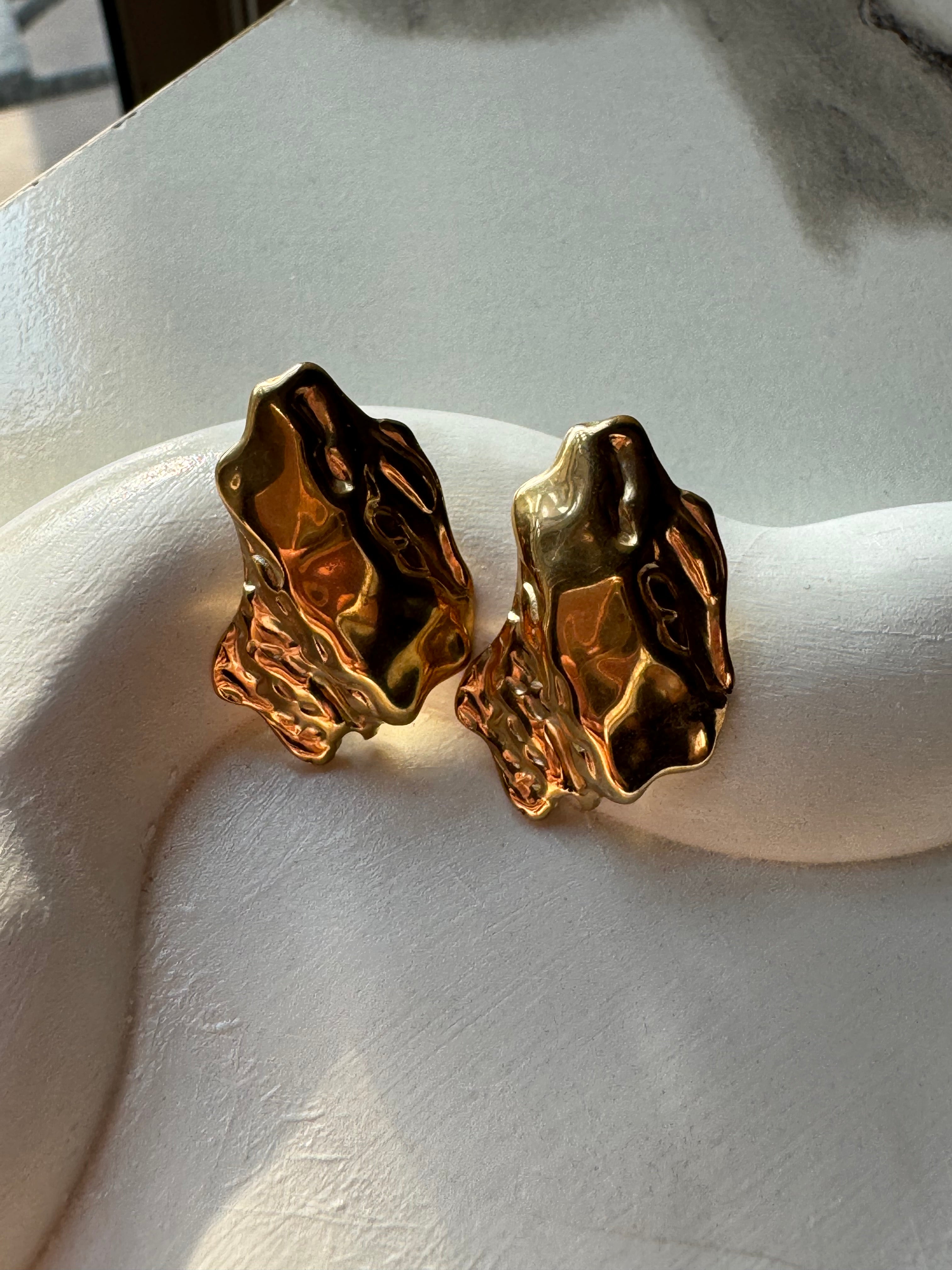 Radiant Majesty Earrings - 18K Gold Plated