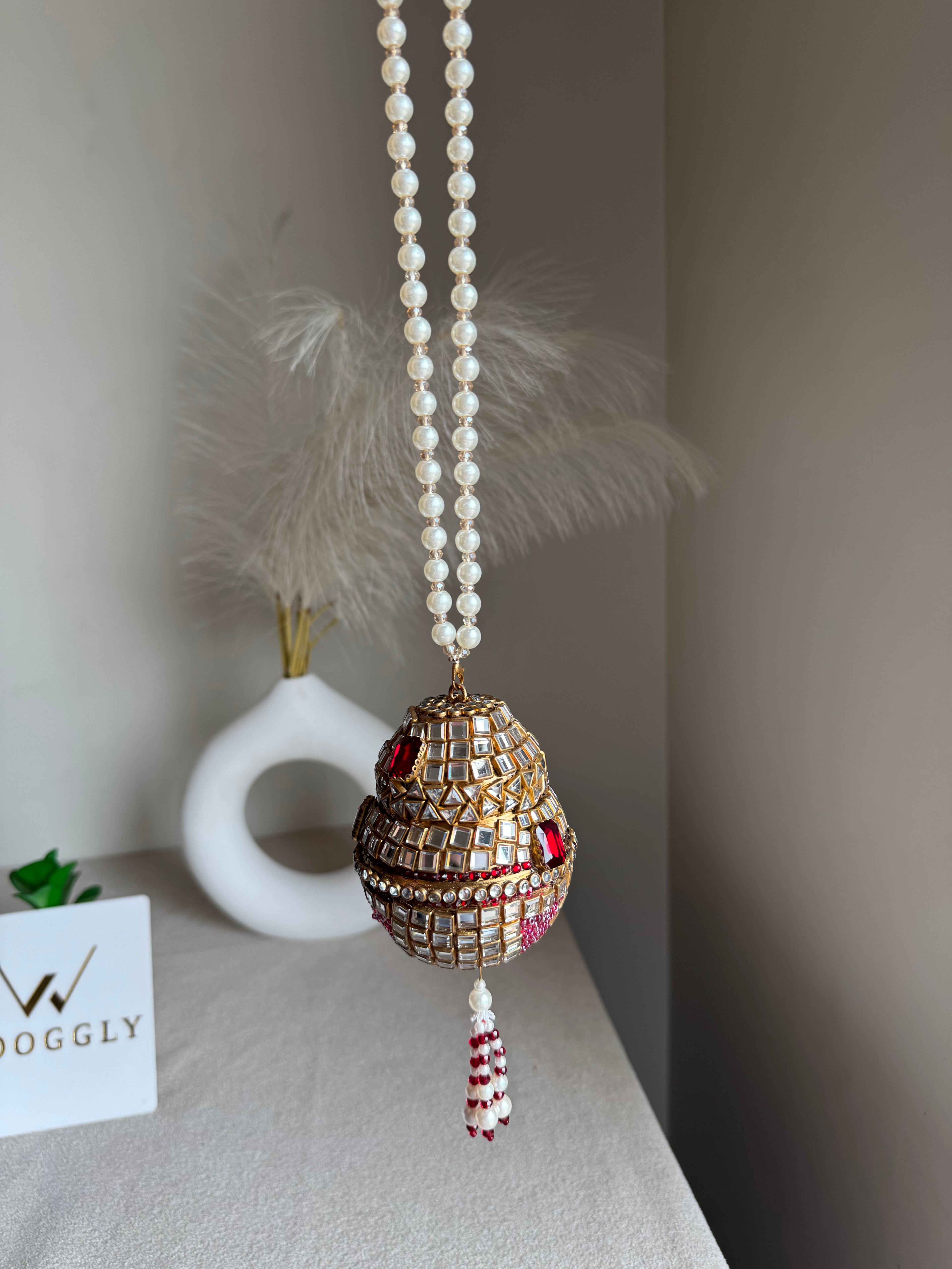 Turkish Potli - Kundan Red