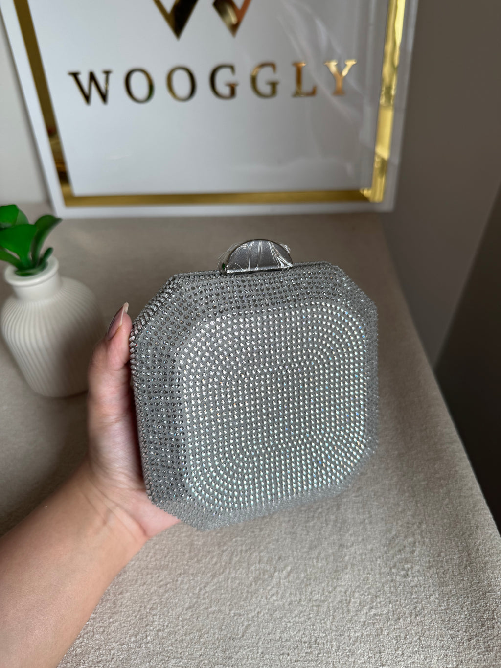 AYLA CLUTCH Silver