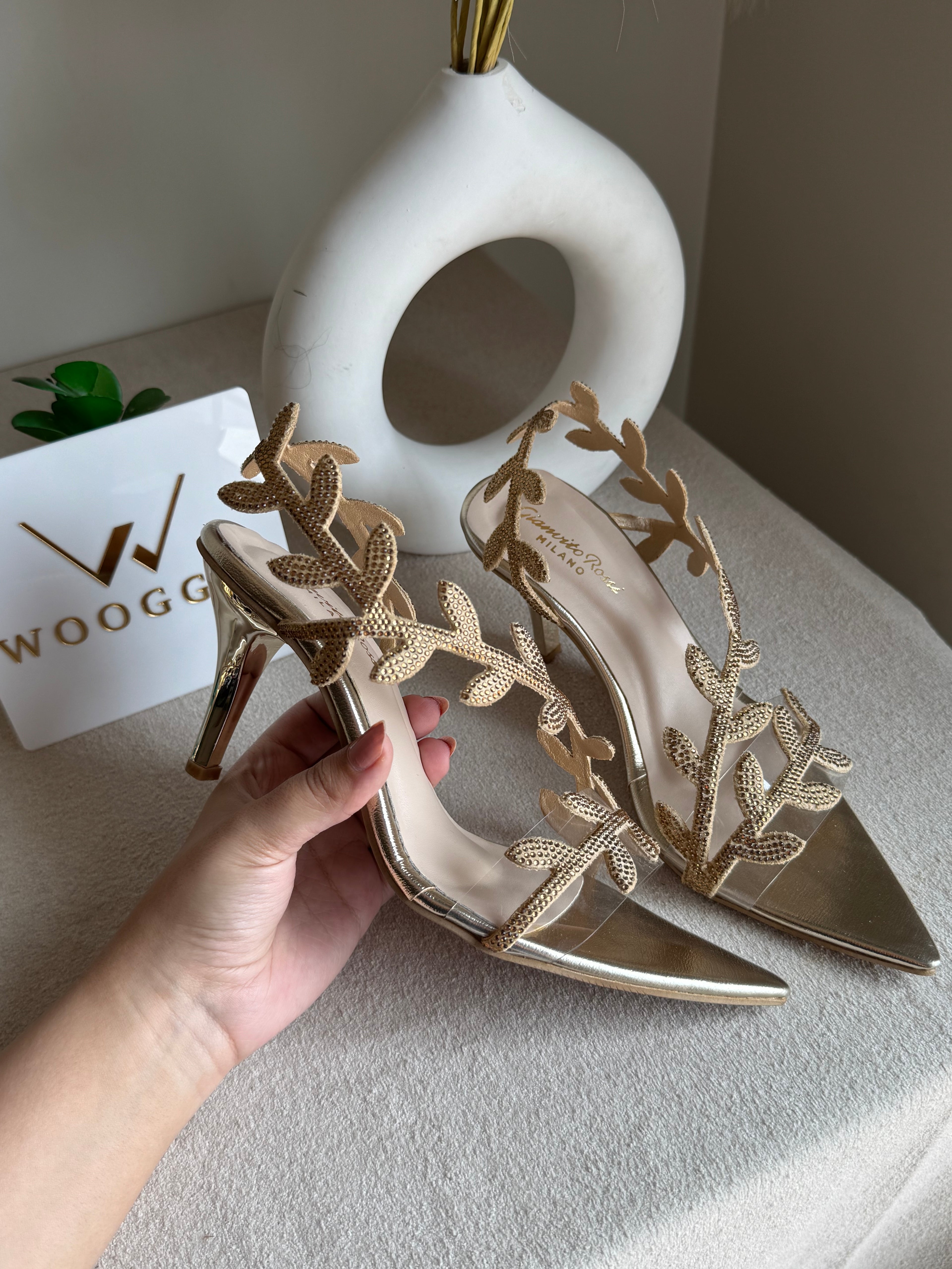 Gianvitto Rossi Heels Glitter Champagne