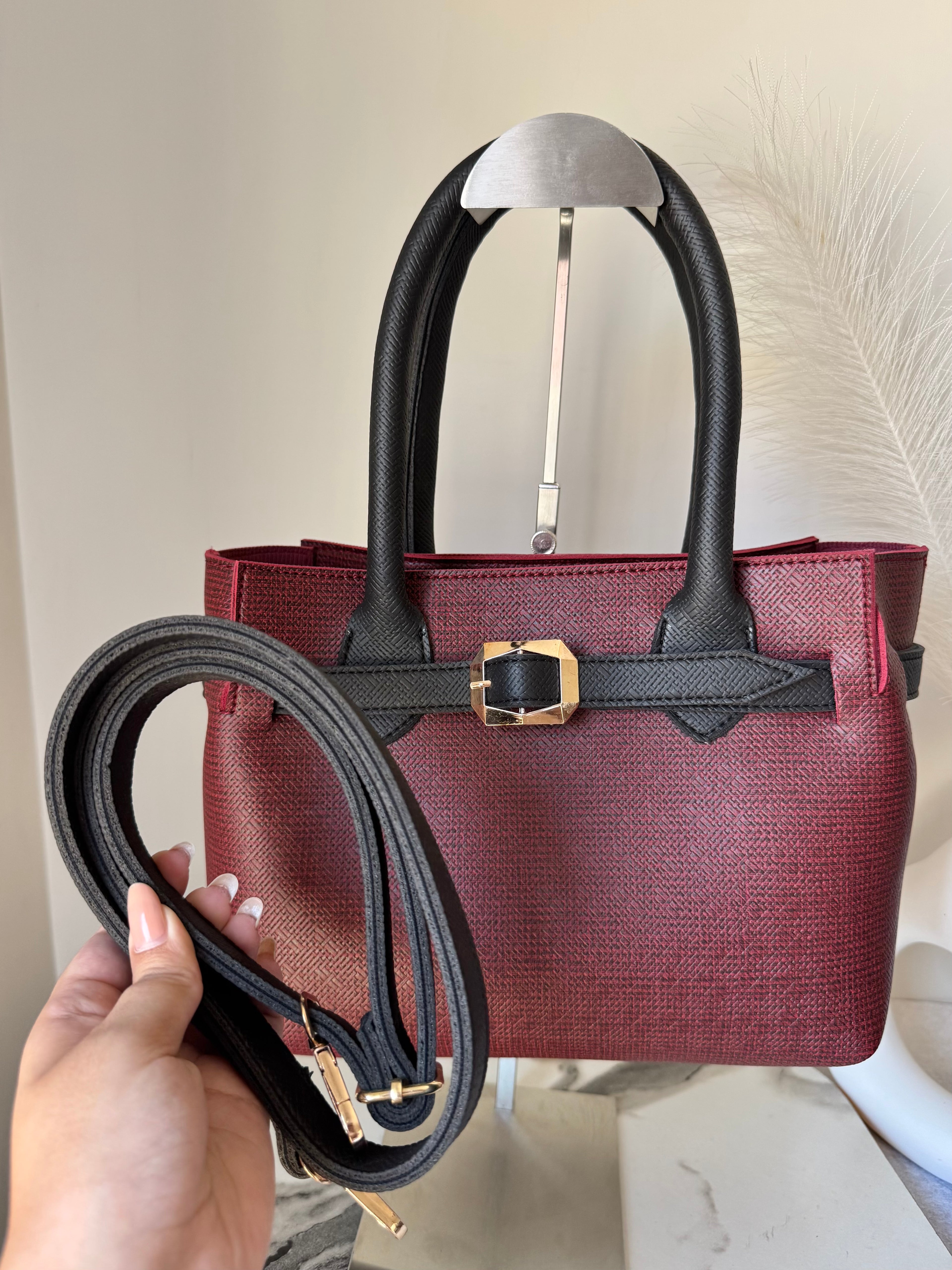 Amber Bag Set of 3  - Maroon