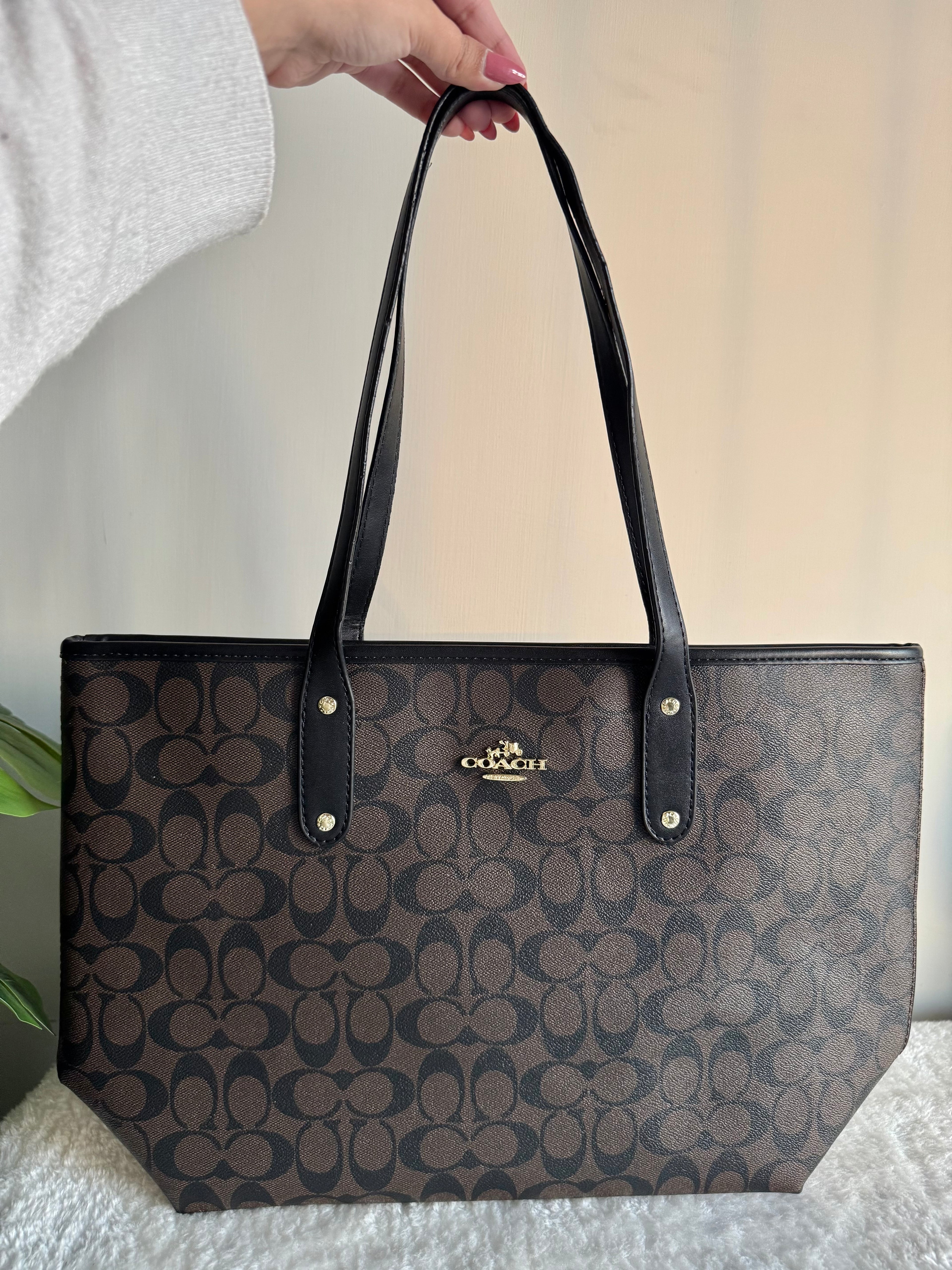 COACH TOTE BAG PREMIUM (Signature Brown) - BOX PACKING