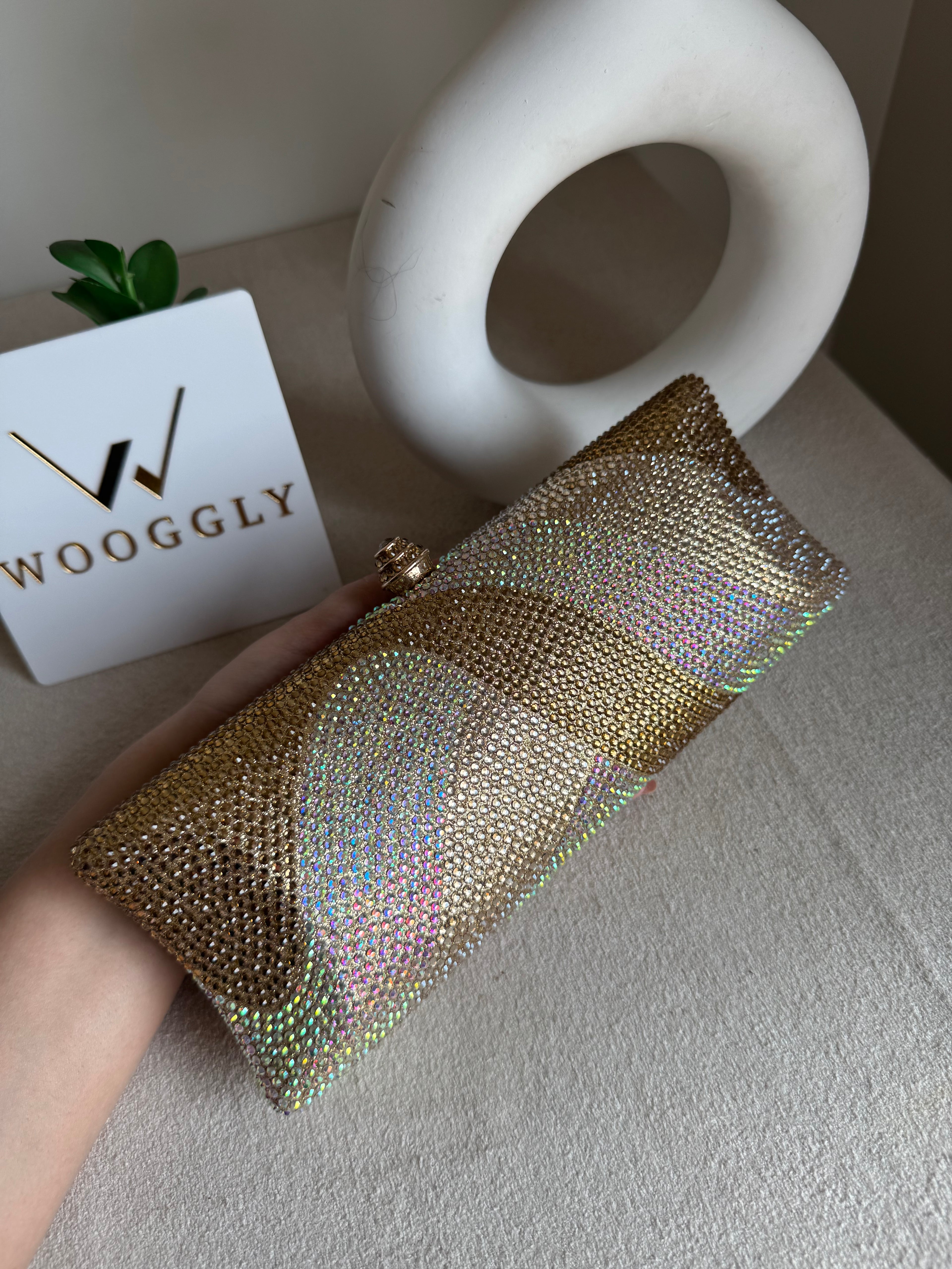 High Quality Élan Clutch - Multi Champagne