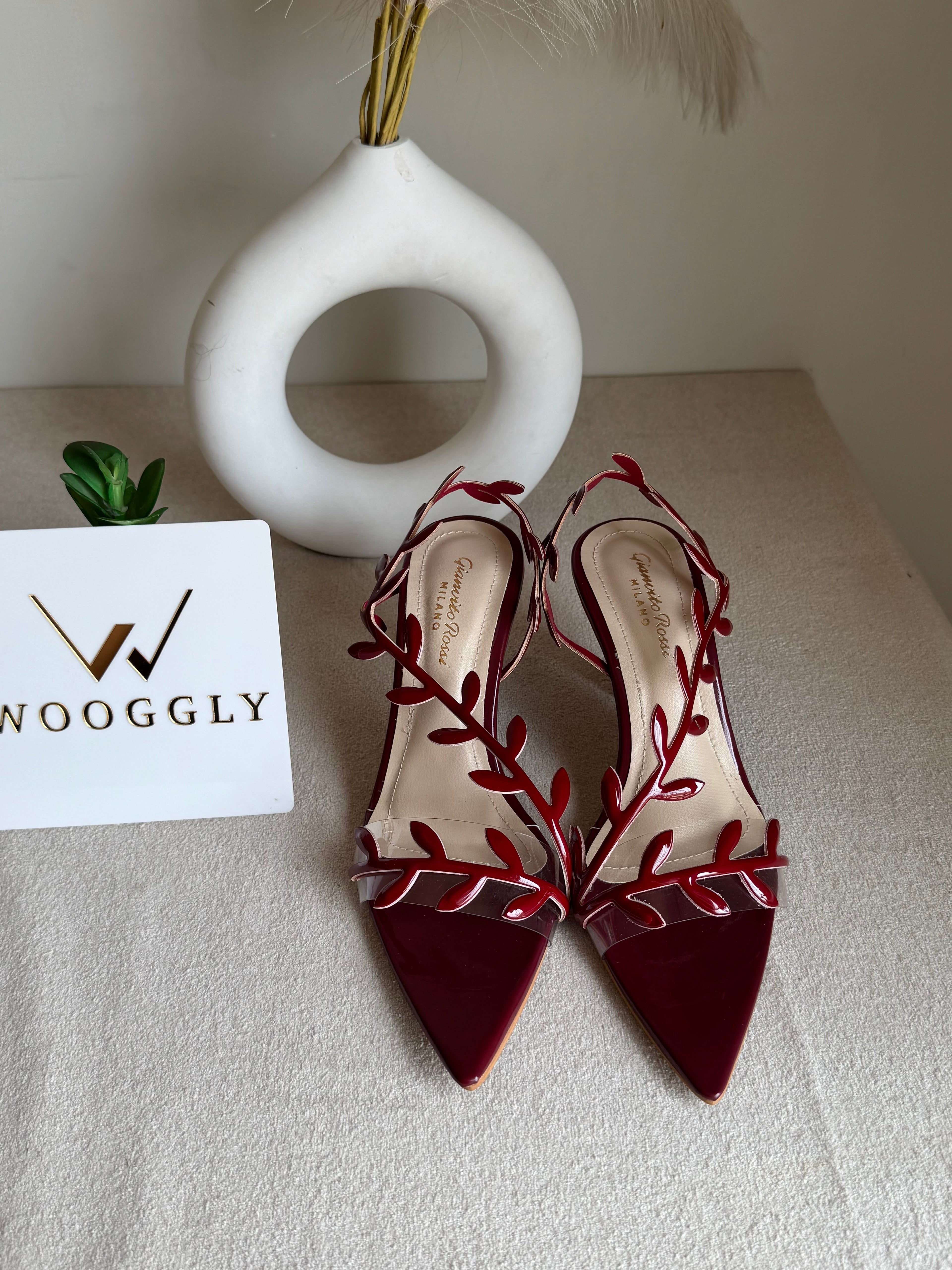 Gianvitto Rossi Heels Maroon