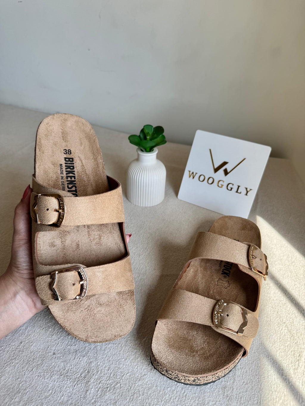 Viral Birkenstock Comfy Sandals - Suede Beige