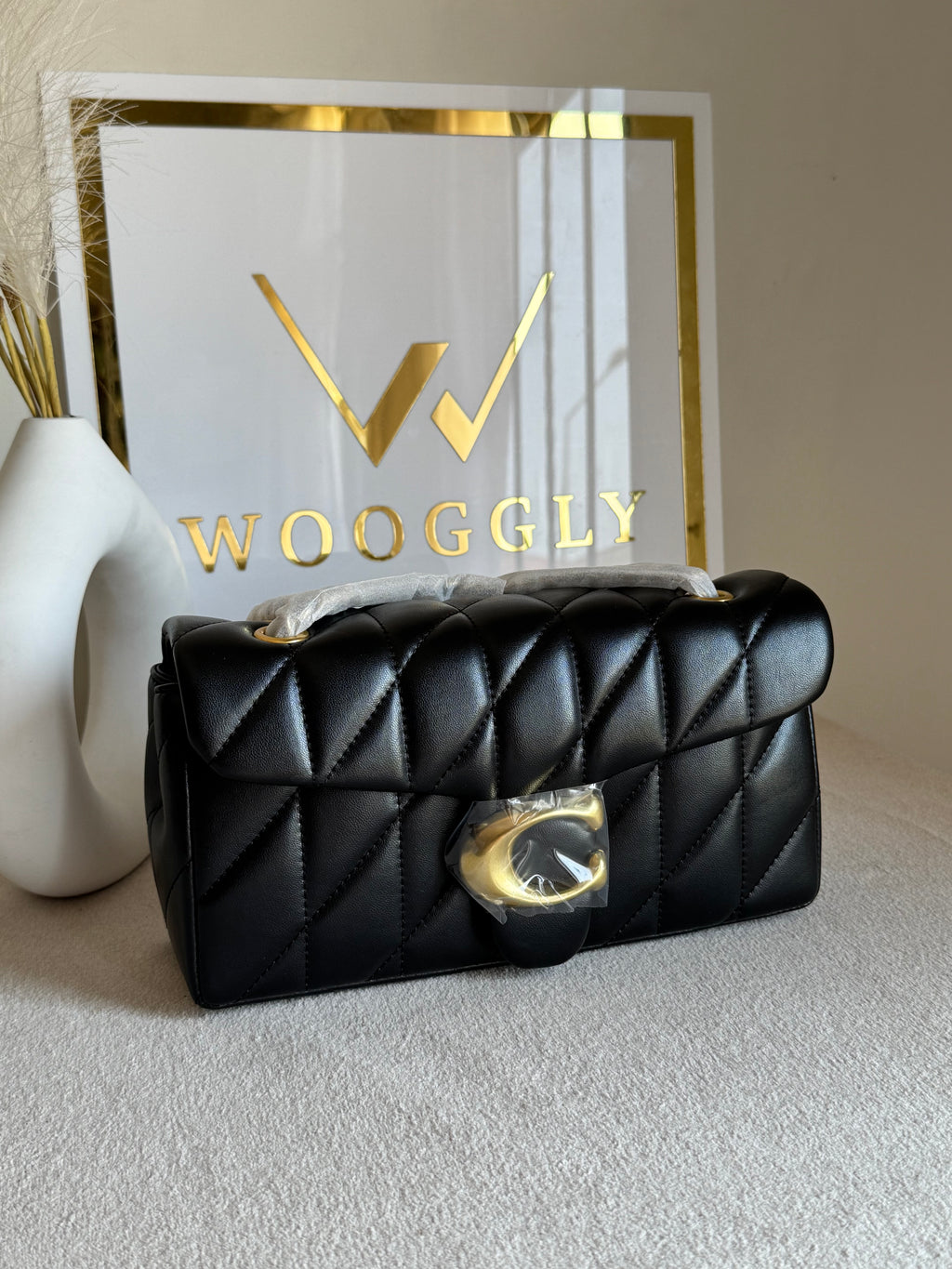 COACH Quilted Tabby PREMIUM (Black) - BOX PACKING