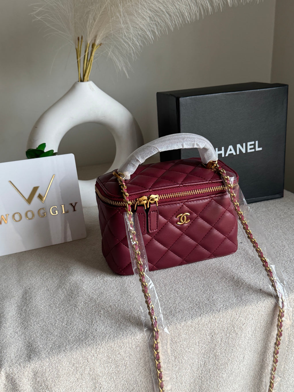CH Mini Box Bag - Maroon