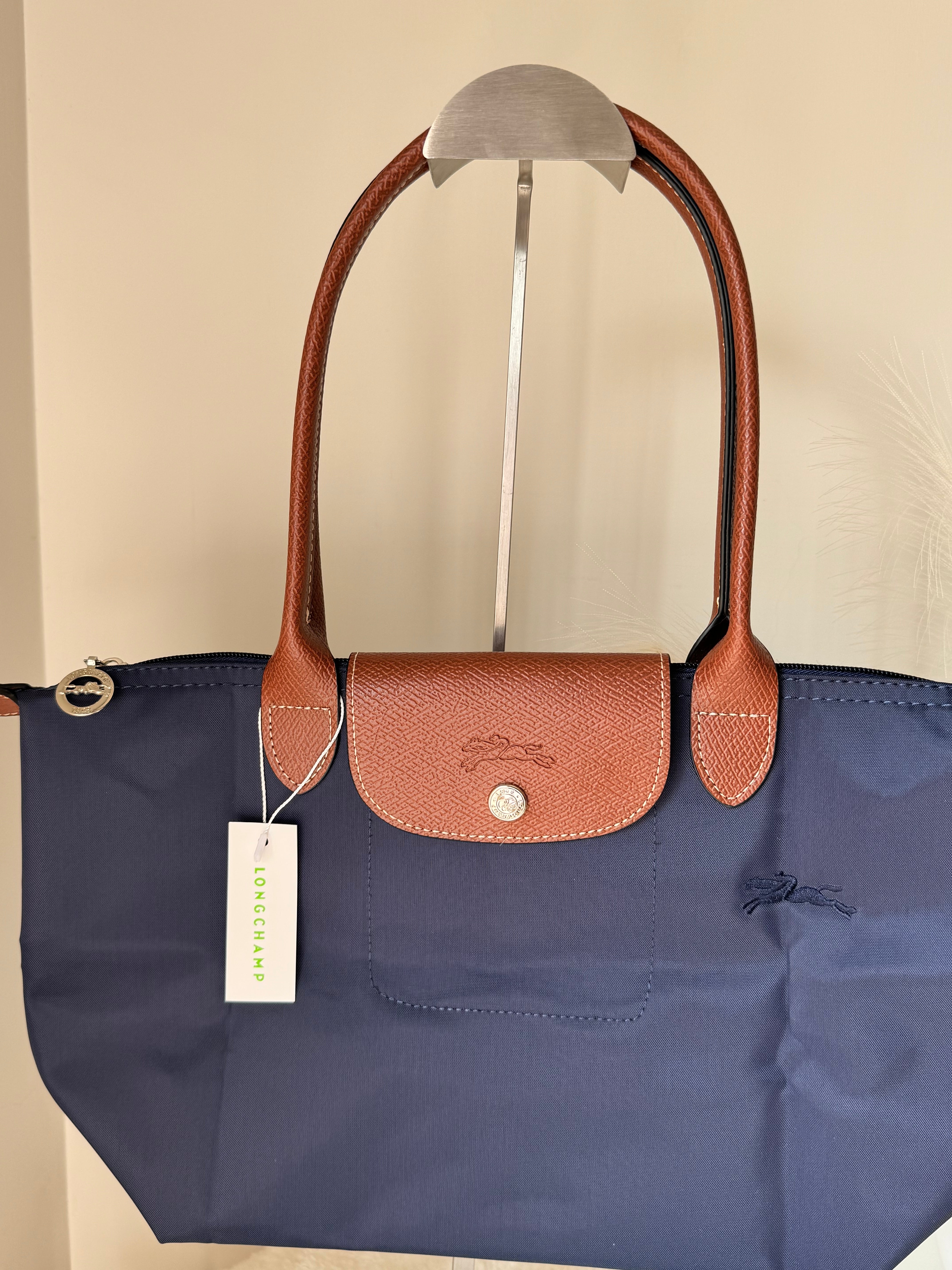 Longchamp Tote MEDIUM - Blue (WITH BRAND LOGO)