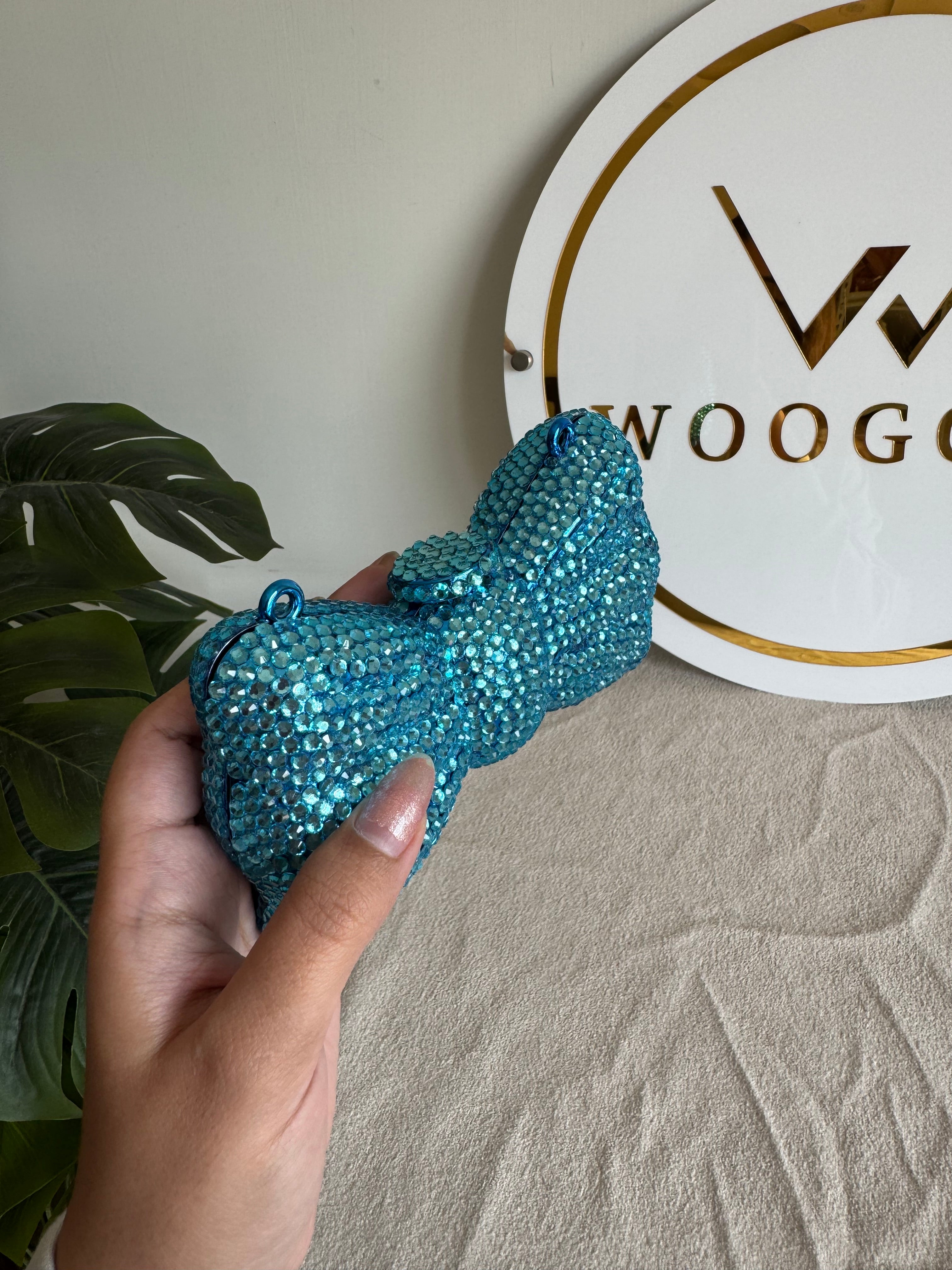 Swarovski Bow Clutch - Blue