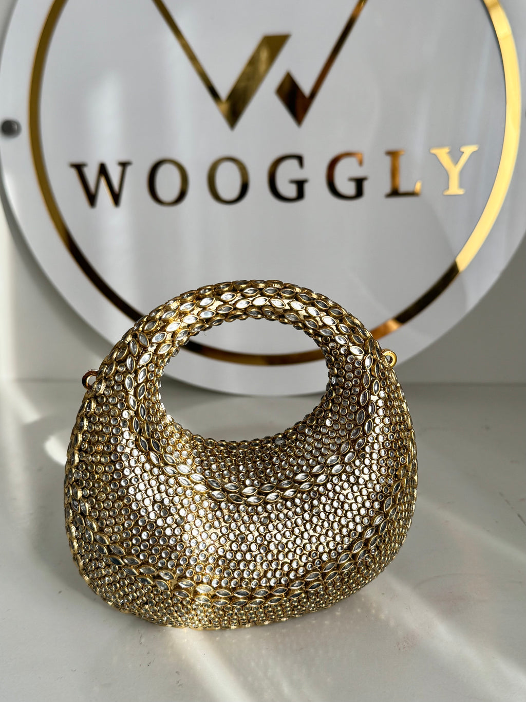 Viral Kundan Clutch with Chain