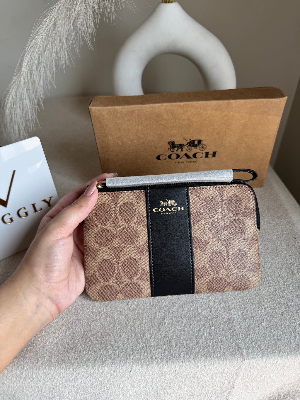 High Quality Wristlet - Apricot Black
