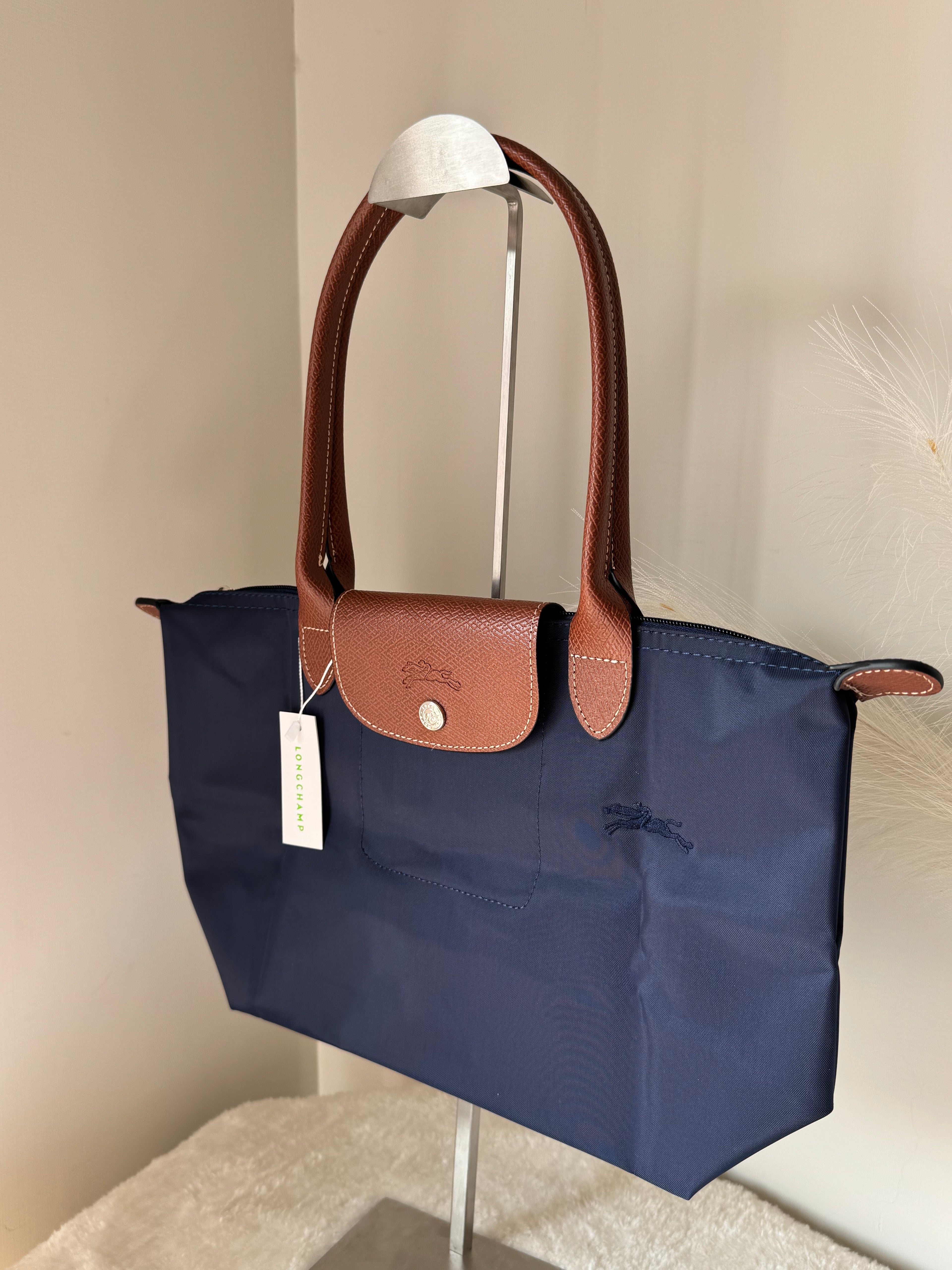 Longchamp Tote MEDIUM - Blue (WITH BRAND LOGO)