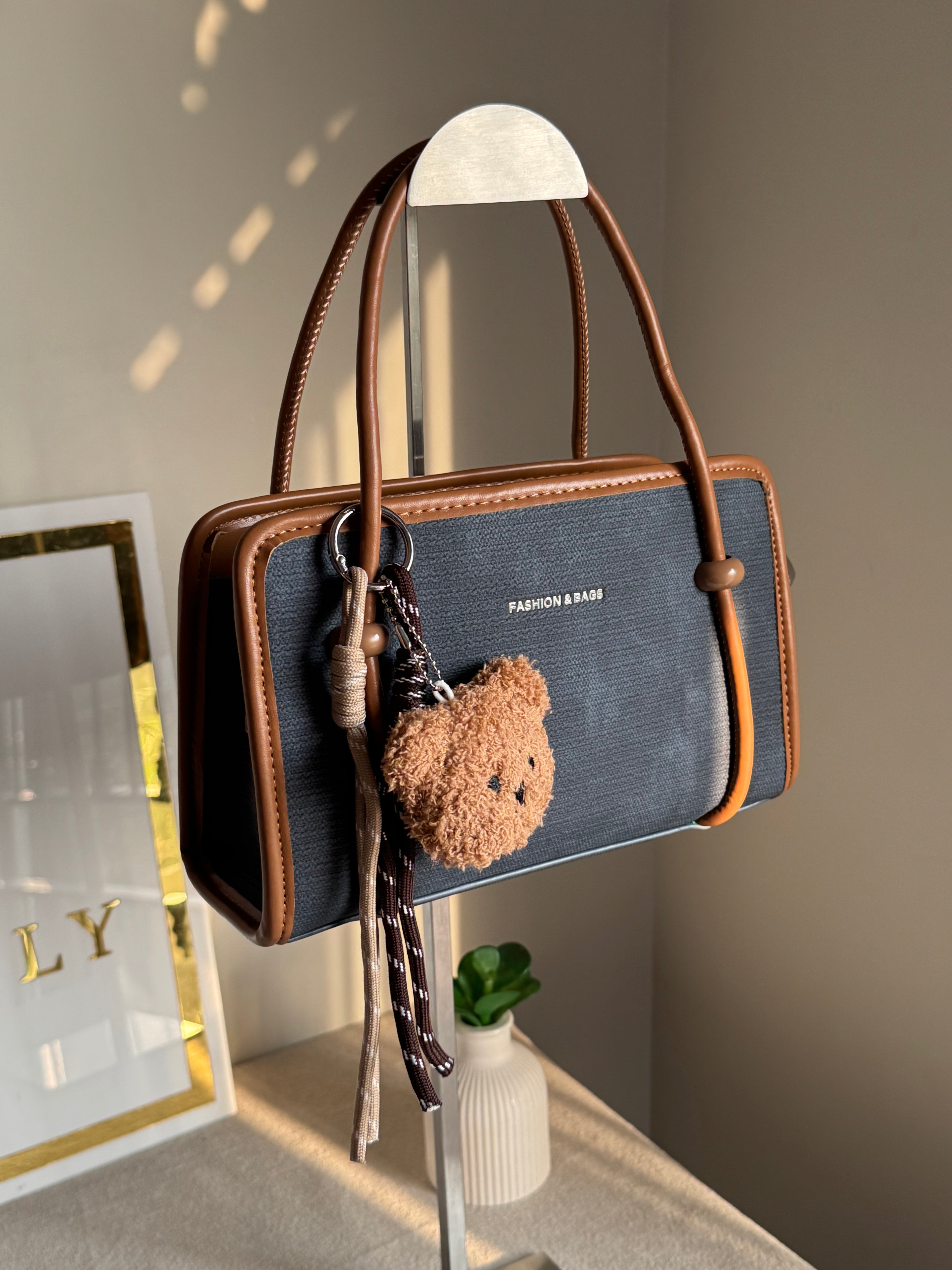 Coco Blue Teddy Bag with Teddy Bag Charm
