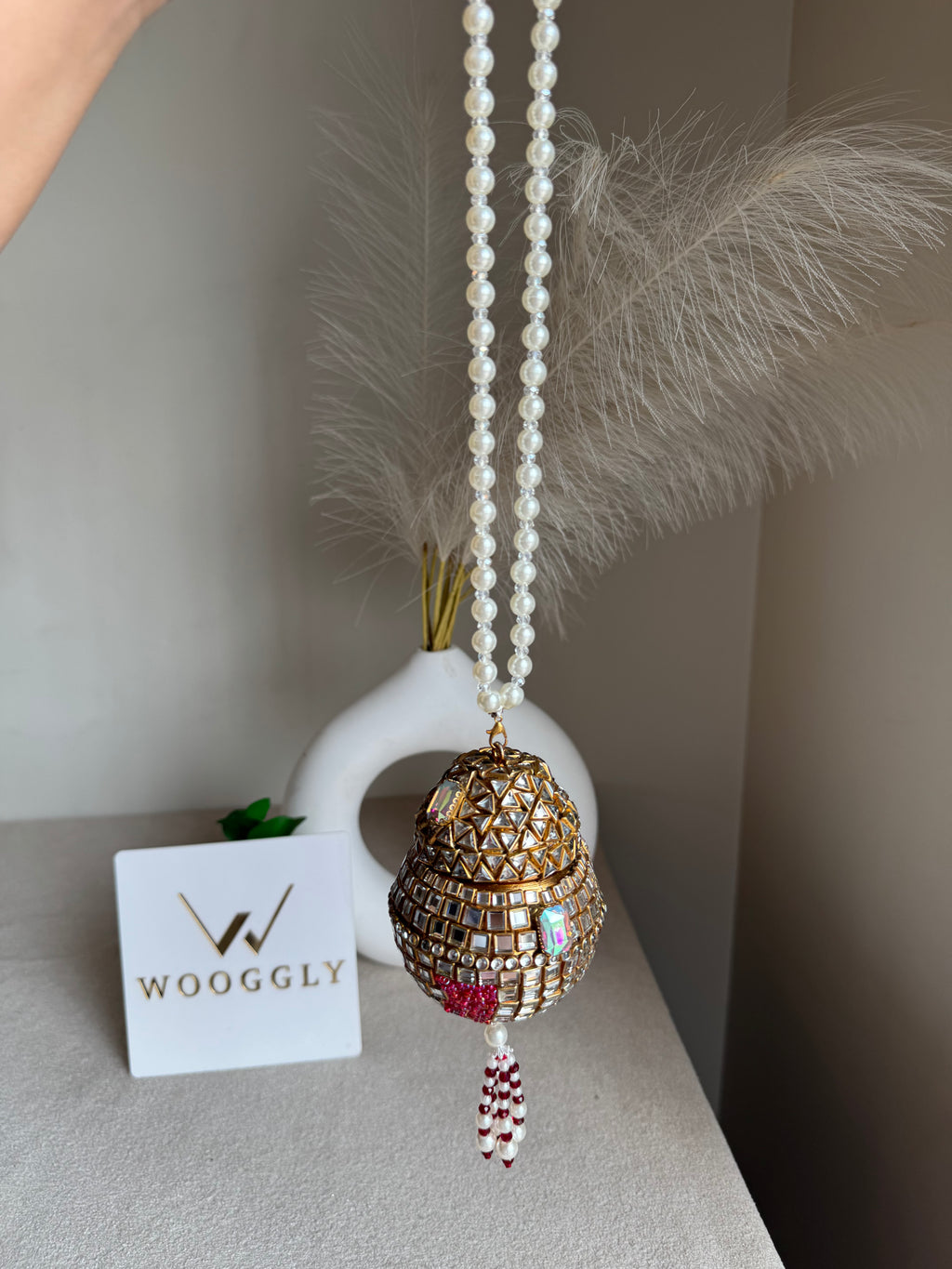 Turkish Potli - Kundan Pink