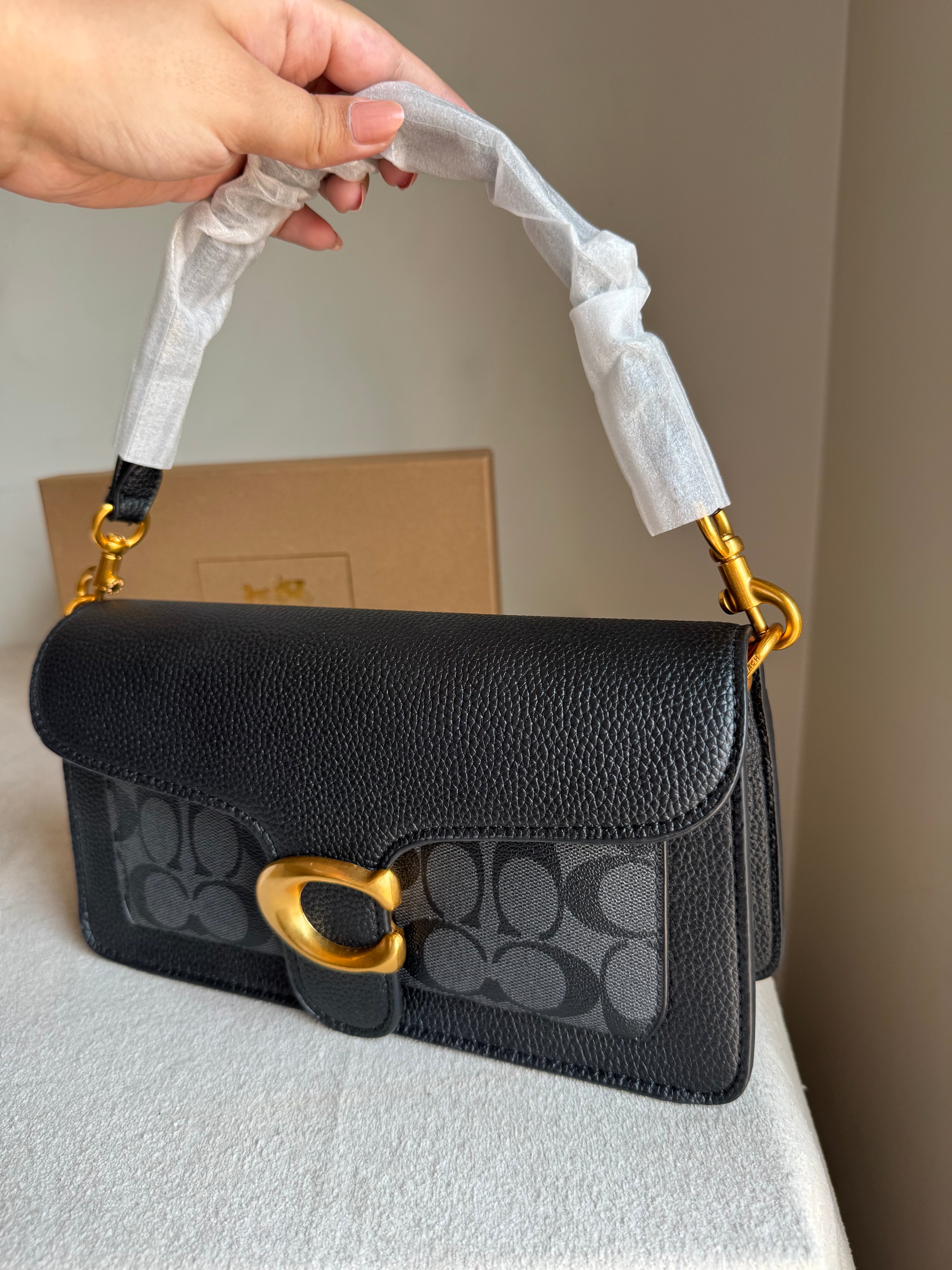 COACH TABBY Black & Grey Good Quality -  BOX PACKING