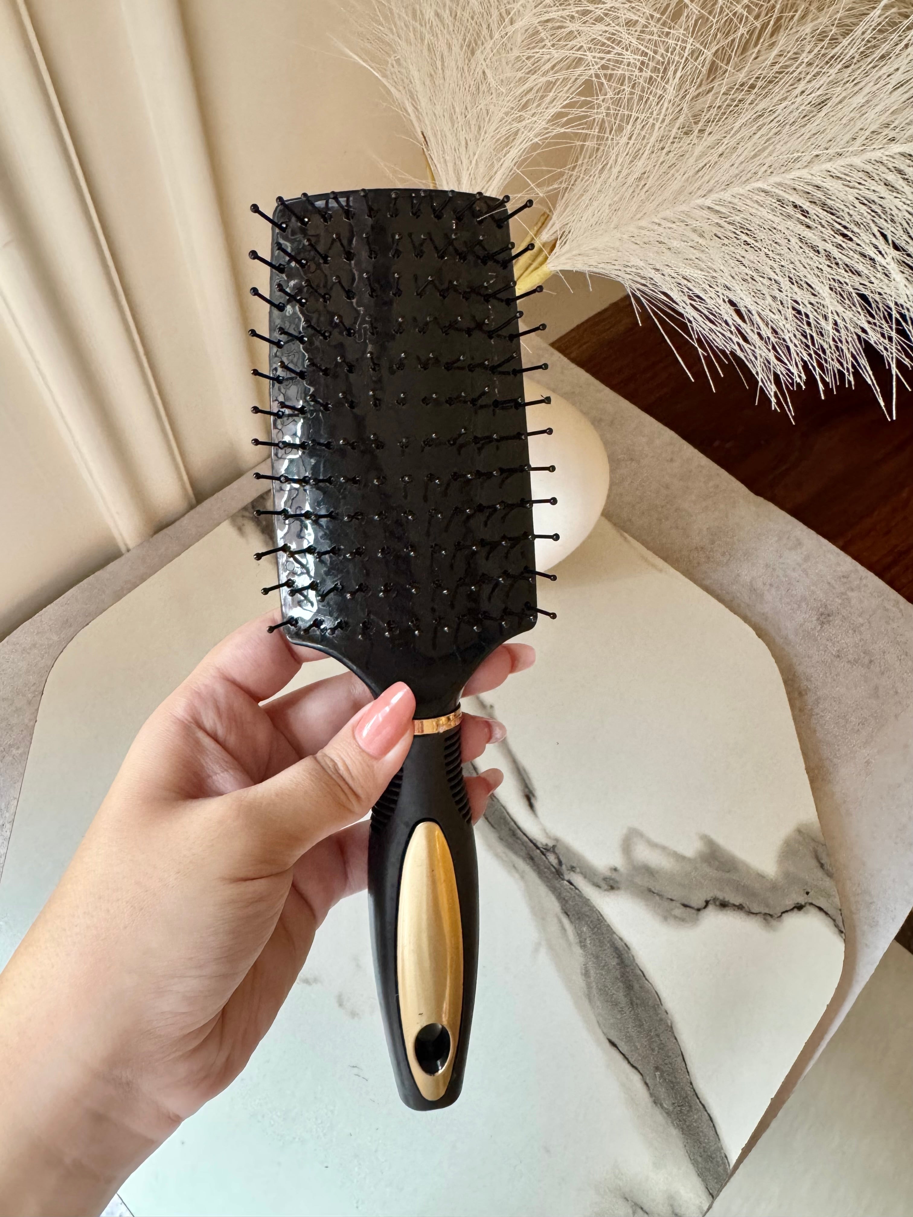 Detangle Hair Brush - Black & Gold