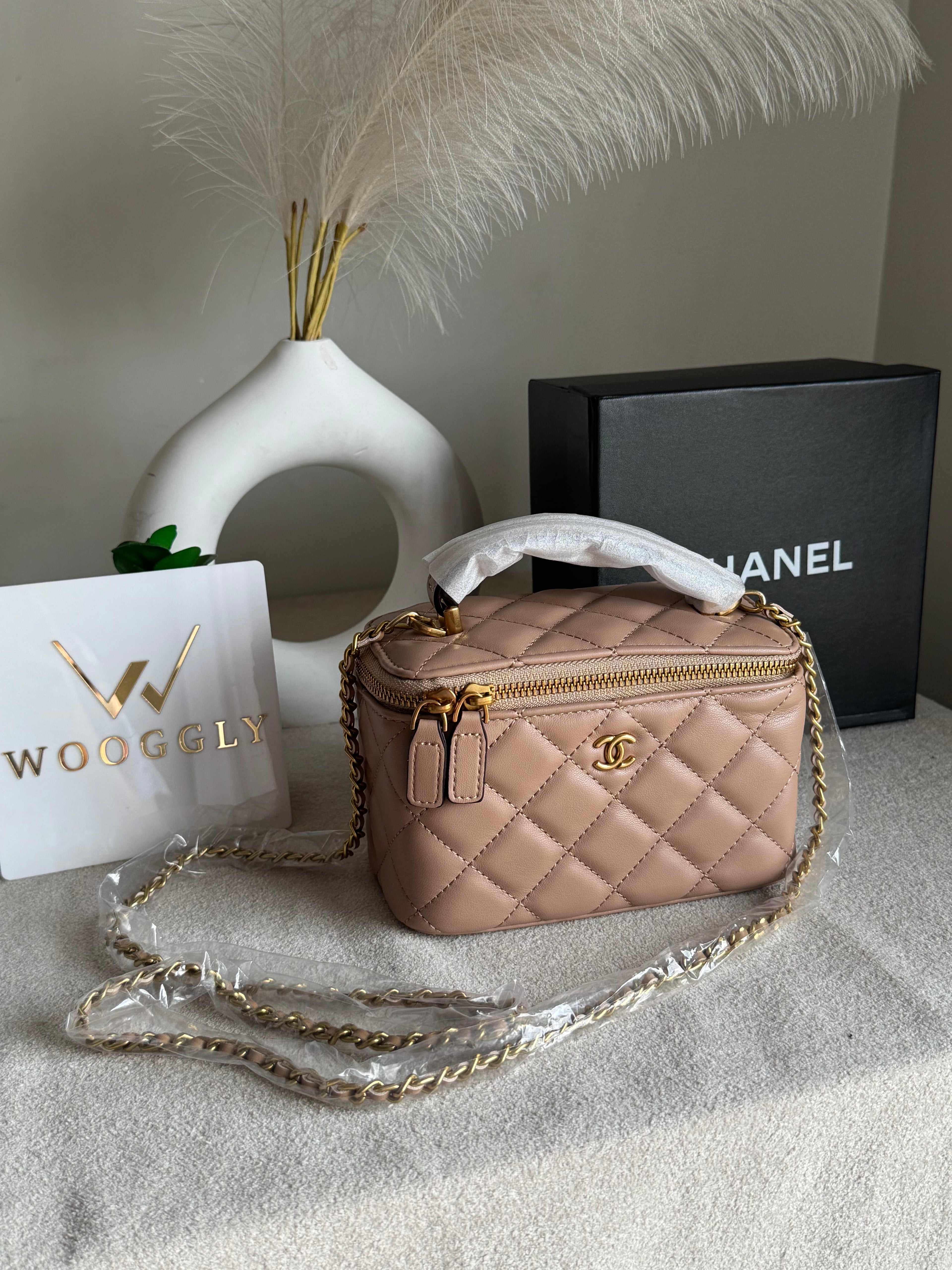 CH Mini Box Bag - Nude