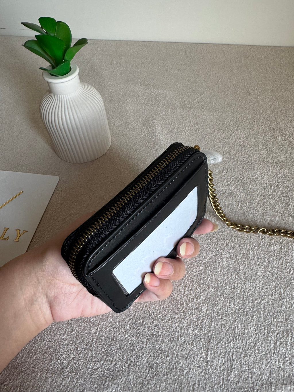 Coach Zip Card Case with Box Packing - Black