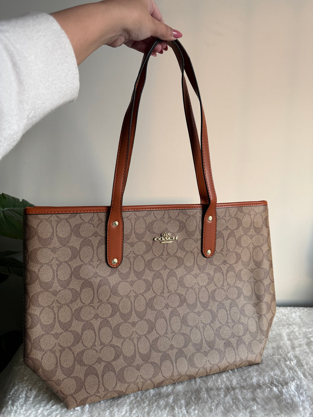 COACH TOTE BAG PREMIUM (Apricot Brown) - BOX PACKING