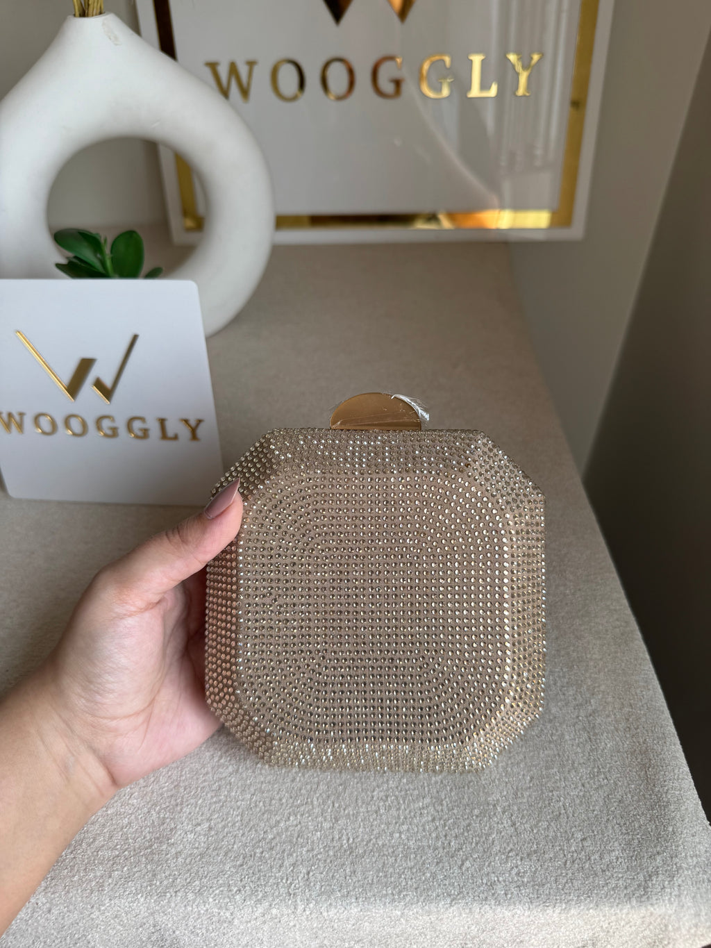 AYLA CLUTCH Ivory