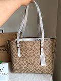 EXTREMELY PREMIUM COACH Mollie Tote Bag - Signature Apricot Brown (BOX PACKING)