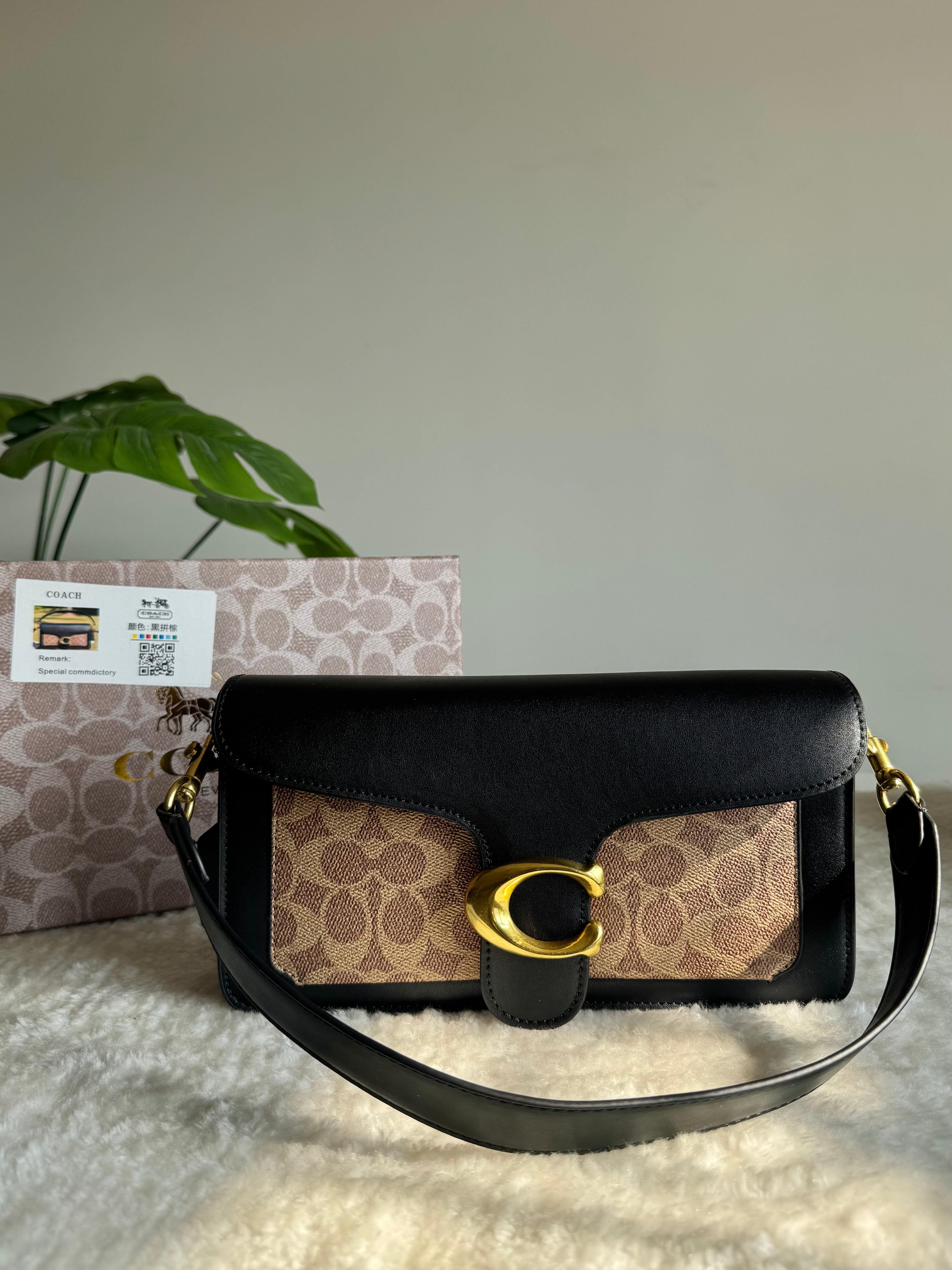 COACH TABBY PREMIUM (Khaaki & Black) - BOX PACKING