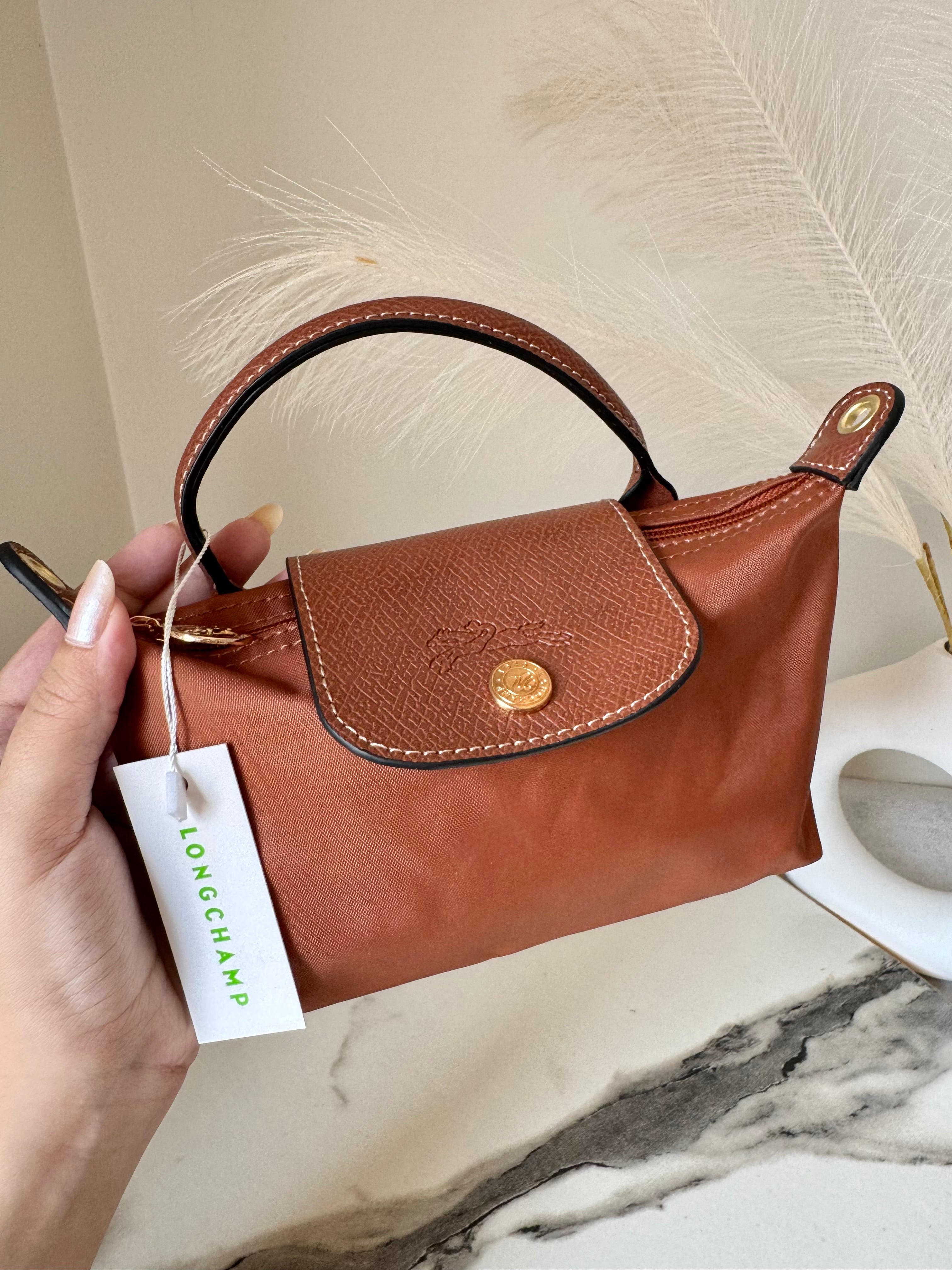 LongChamp Crossbody Bag with Strap - Rust (WITH BRAND LOGO)