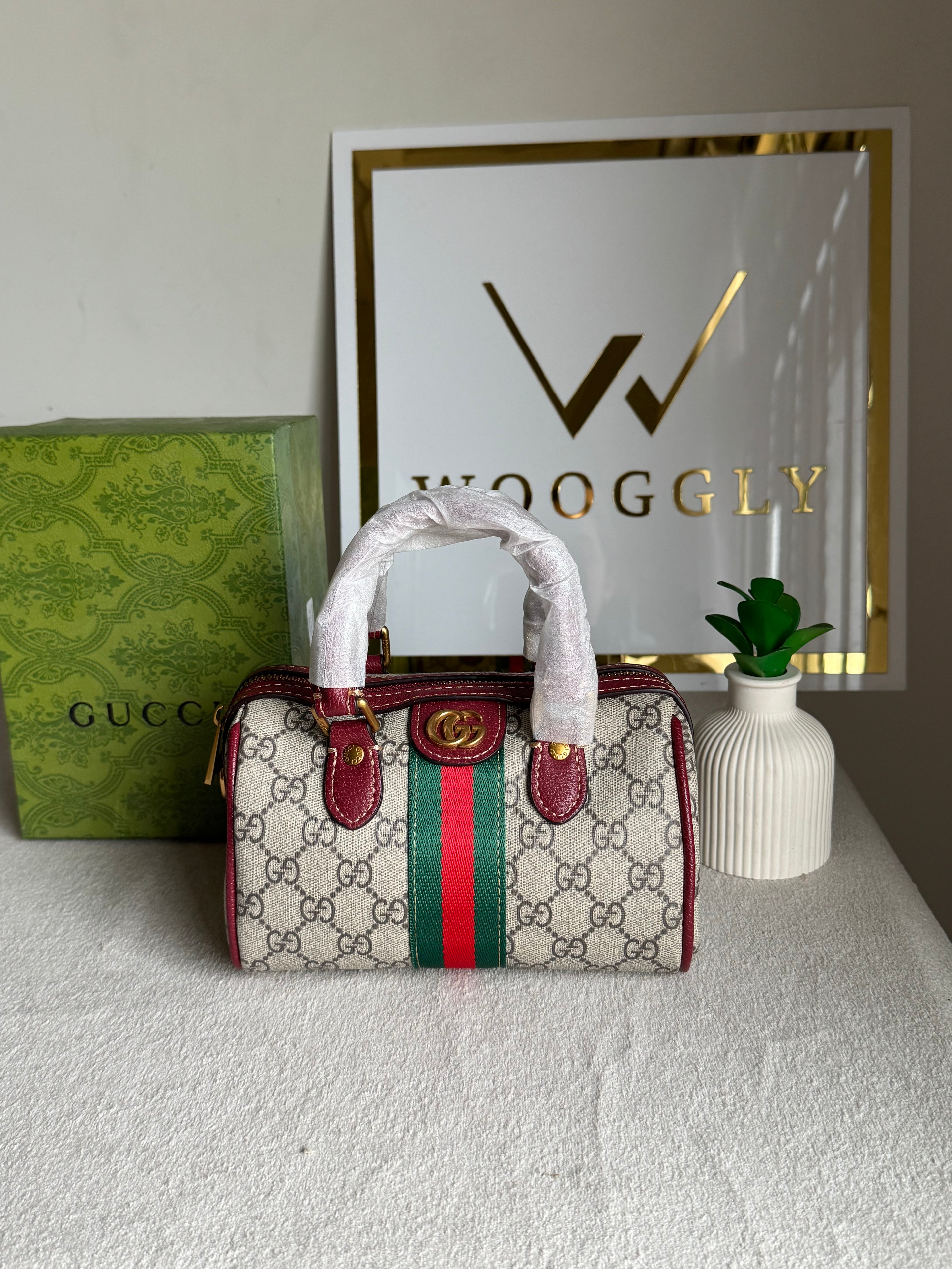 Gucci Mini Duffle Bag - Maroon