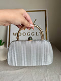 Satin Glow Clutch (Silver)