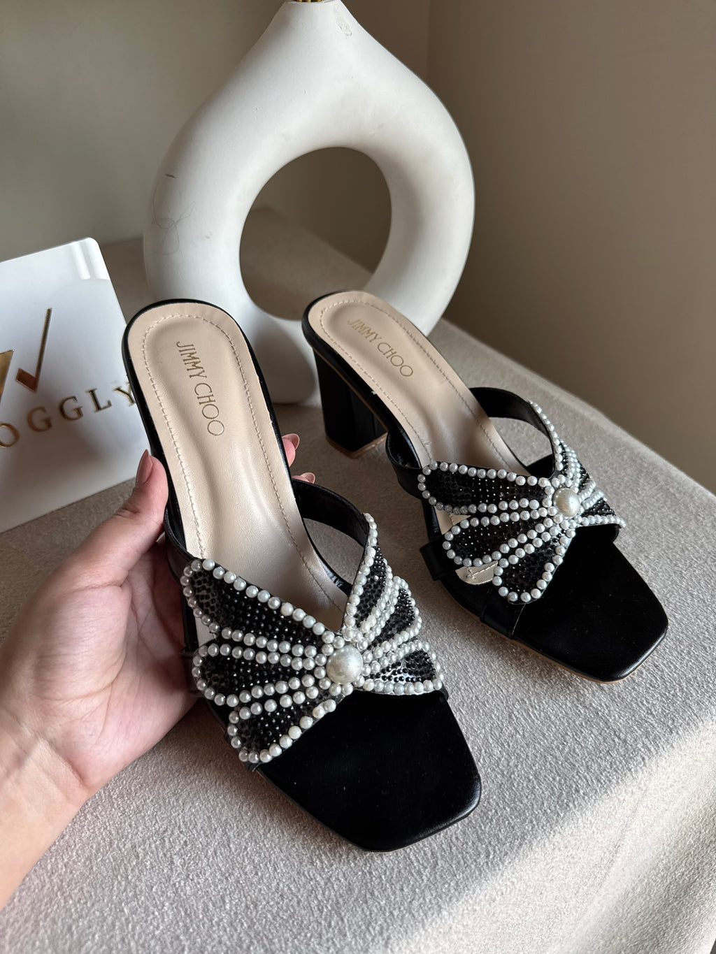 Jimmy Choo Pearl Heels - Black