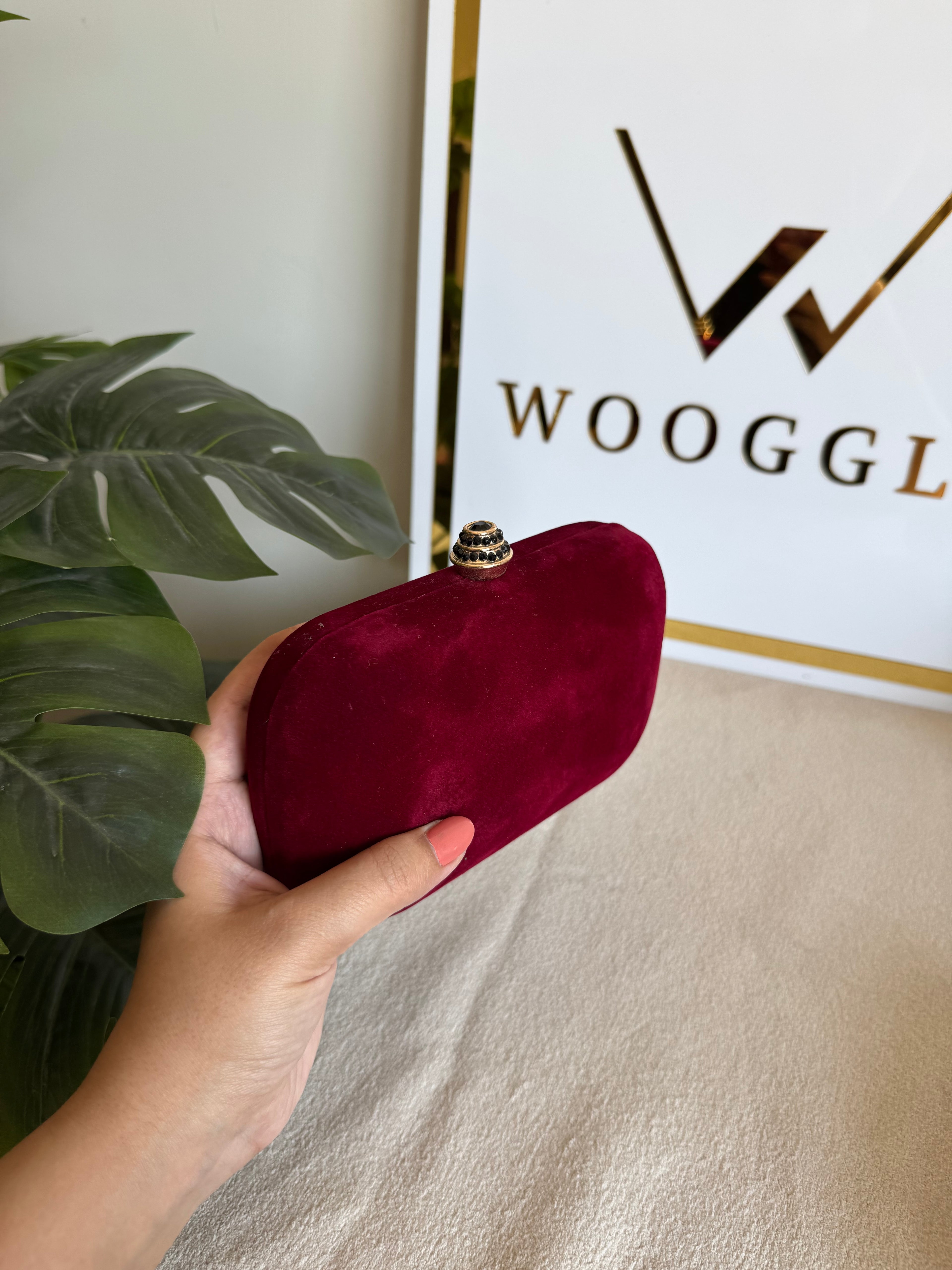 Zeenat Clutch - Maroon