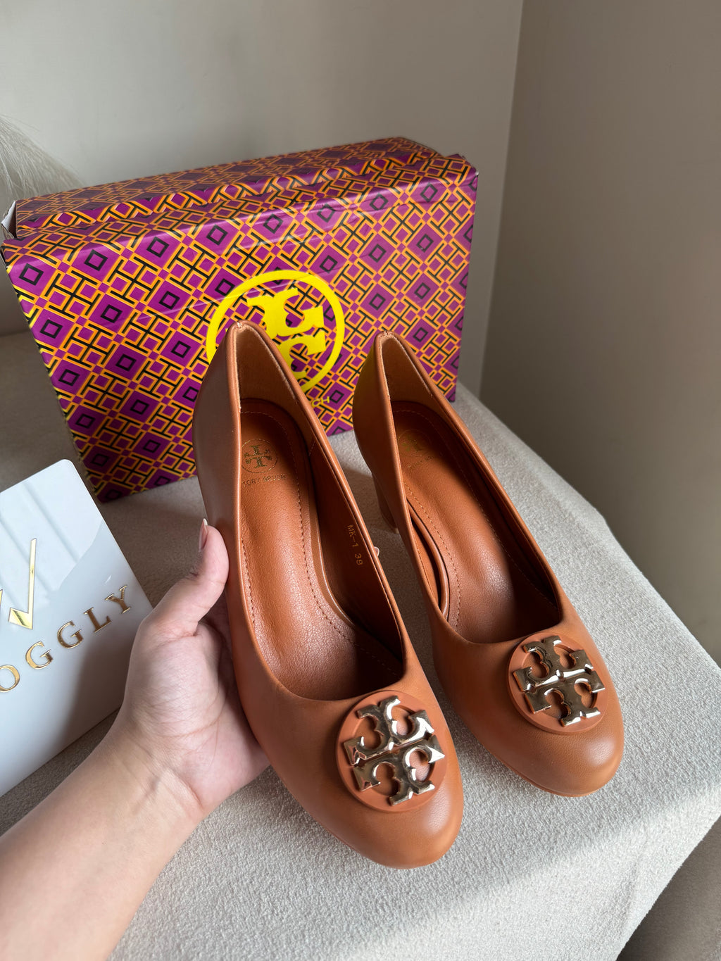 IMPORTED Tory Burch Classic Court Heels - Brown