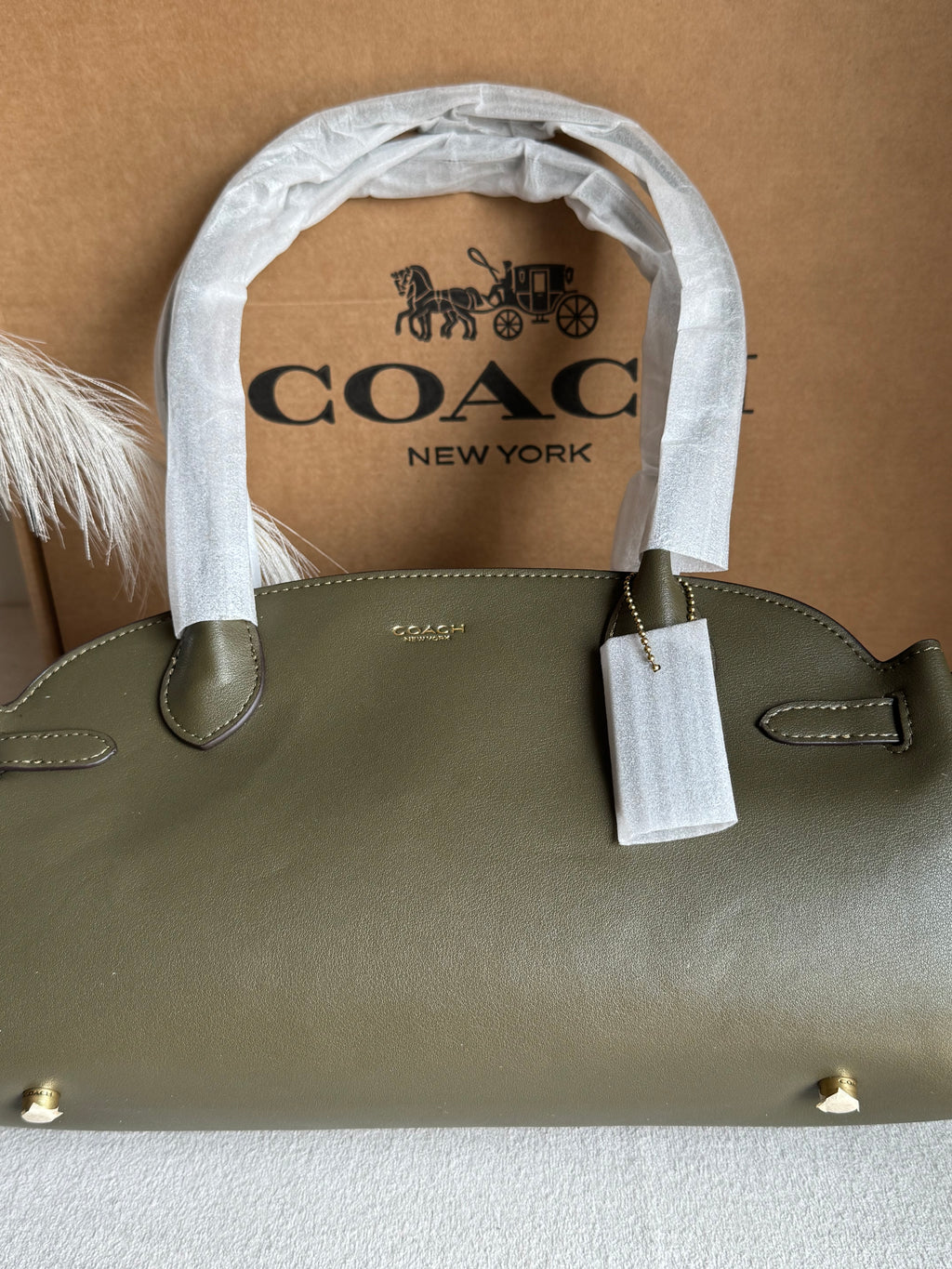 COACH Empire Bag EXTREMELY PREMIUM (Olive Green) - BOX PACKING
