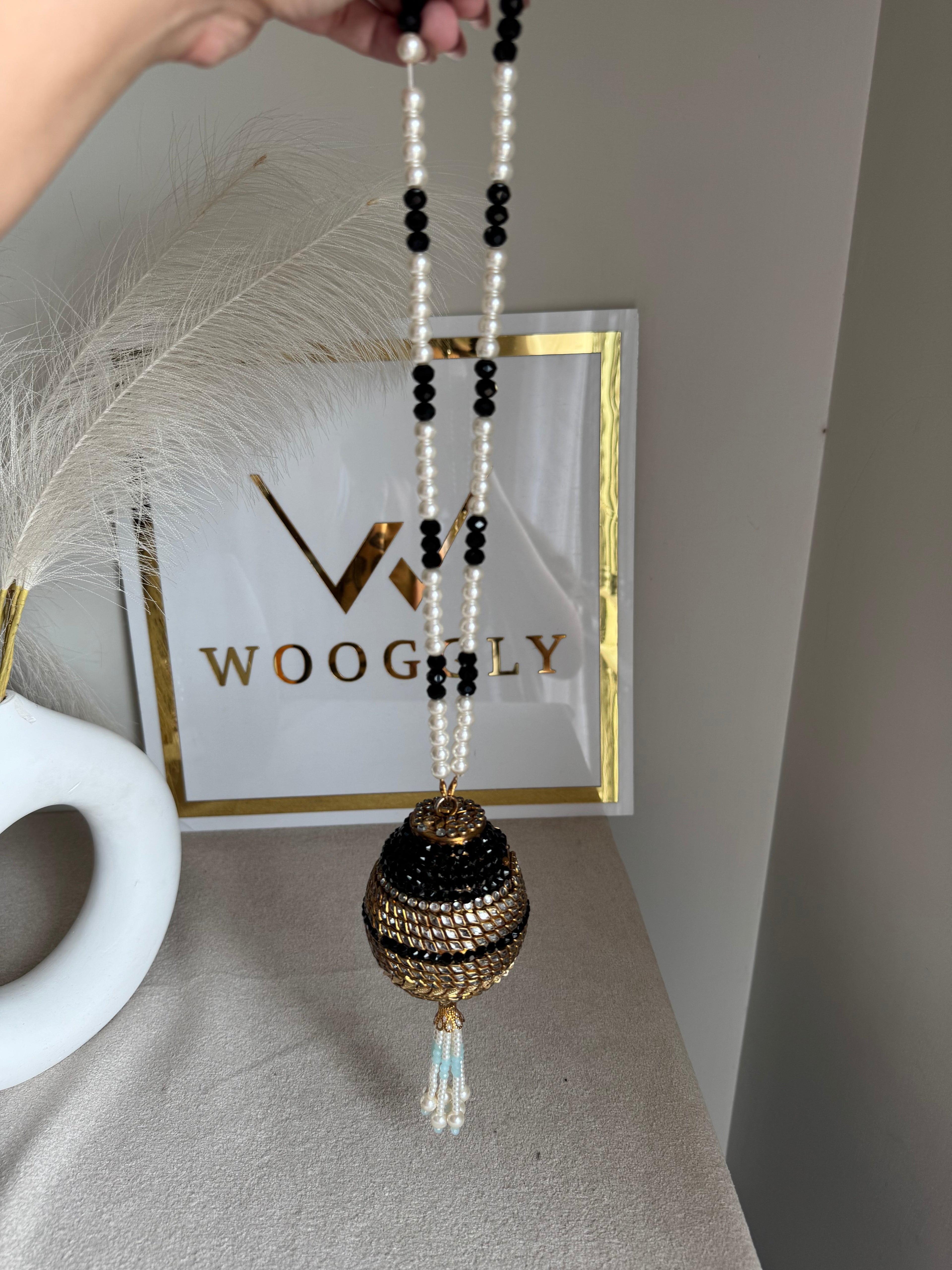 Turkish Potli - Gold & Black