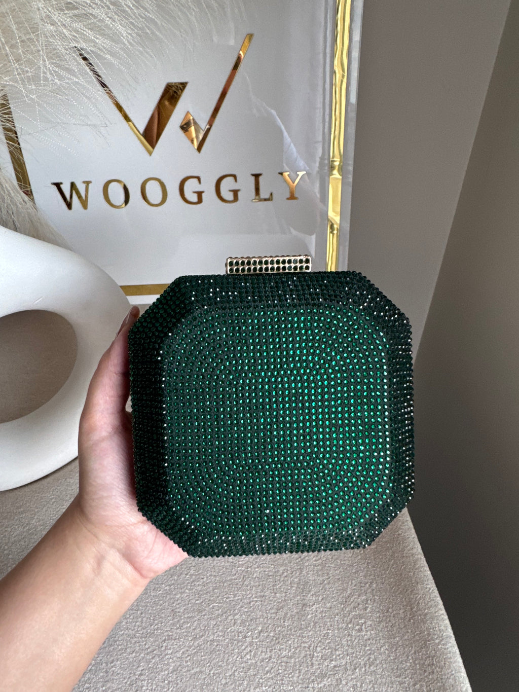 AYLA CLUTCH Emerald Green