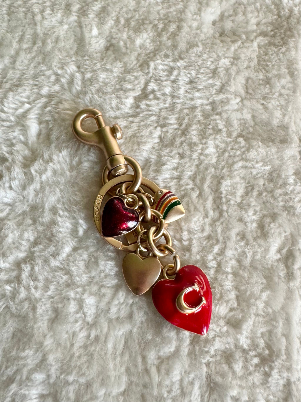 PREMIUM Coach Signature Heart Bag Charm