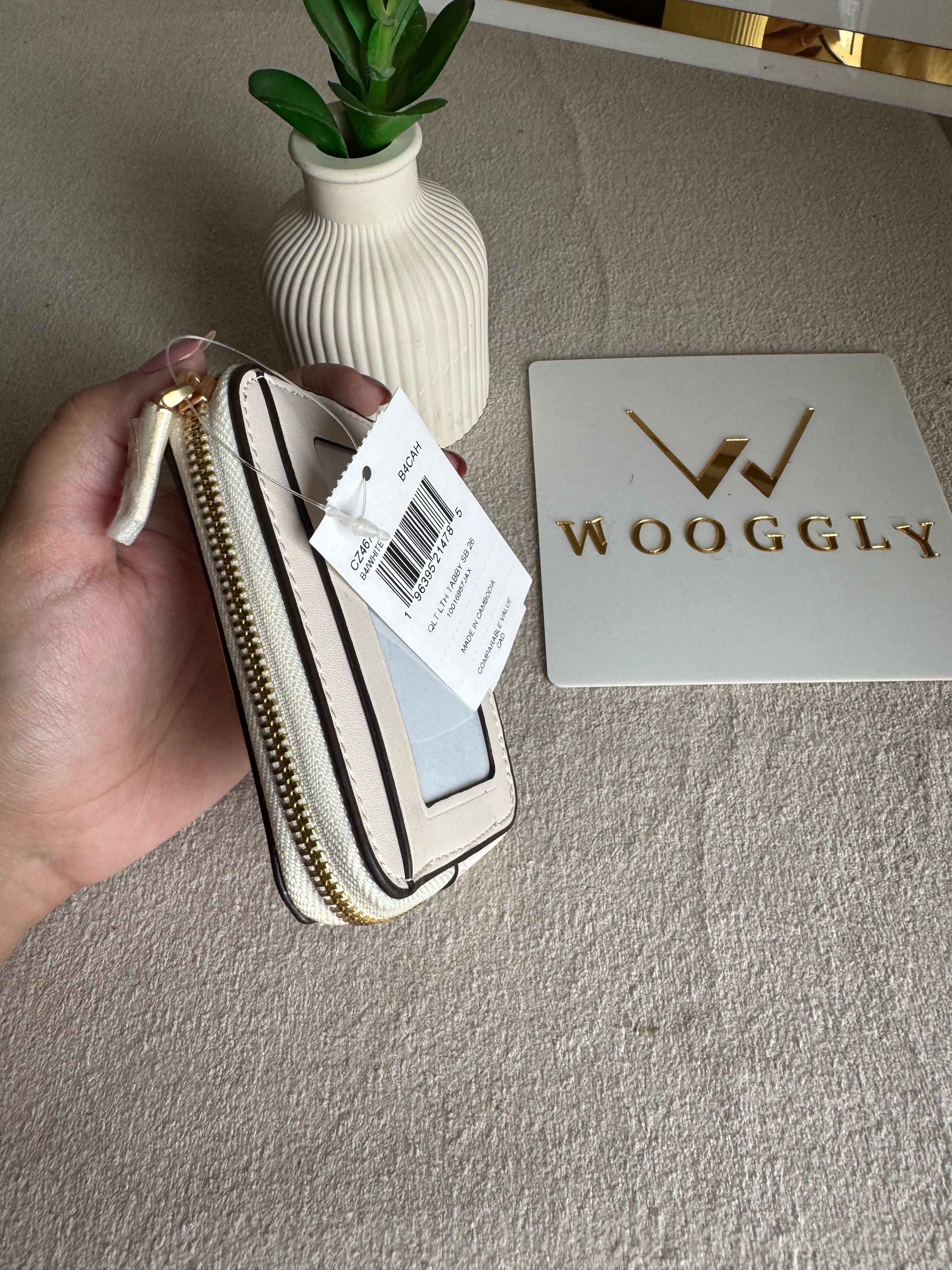 Coach Zip Card Case - Patterned White