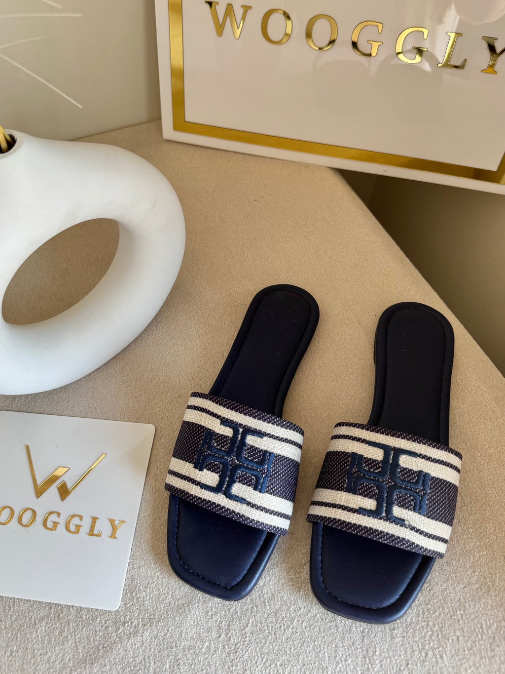 Tory Burch Nyra Slides - Blue