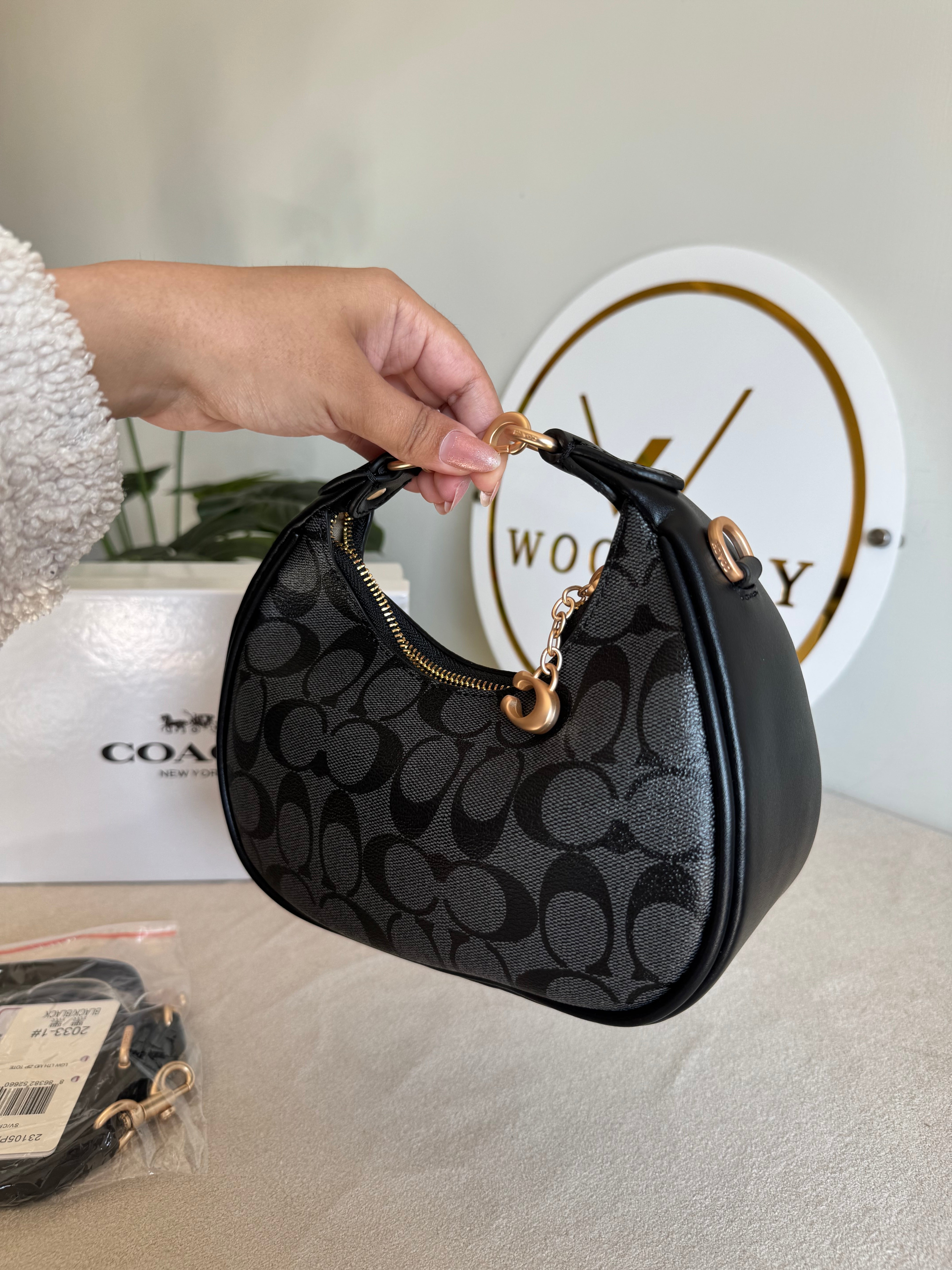 COACH Jonie Bag PREMIUM  (Signature Black) - BOX PACKING