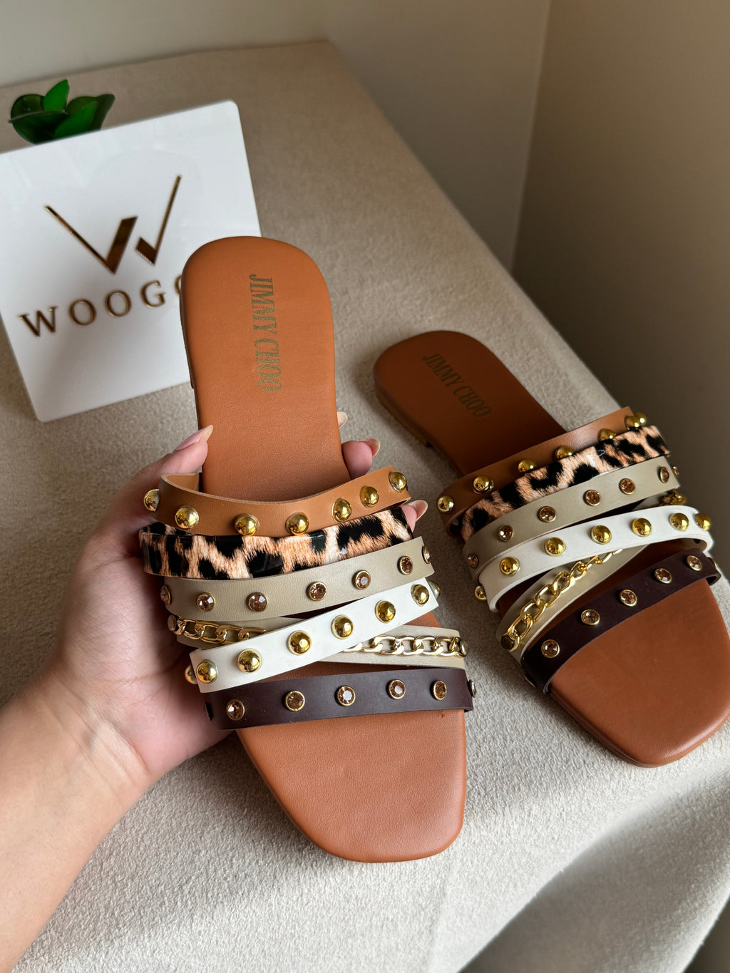 Jimmy Choo Studded Slides