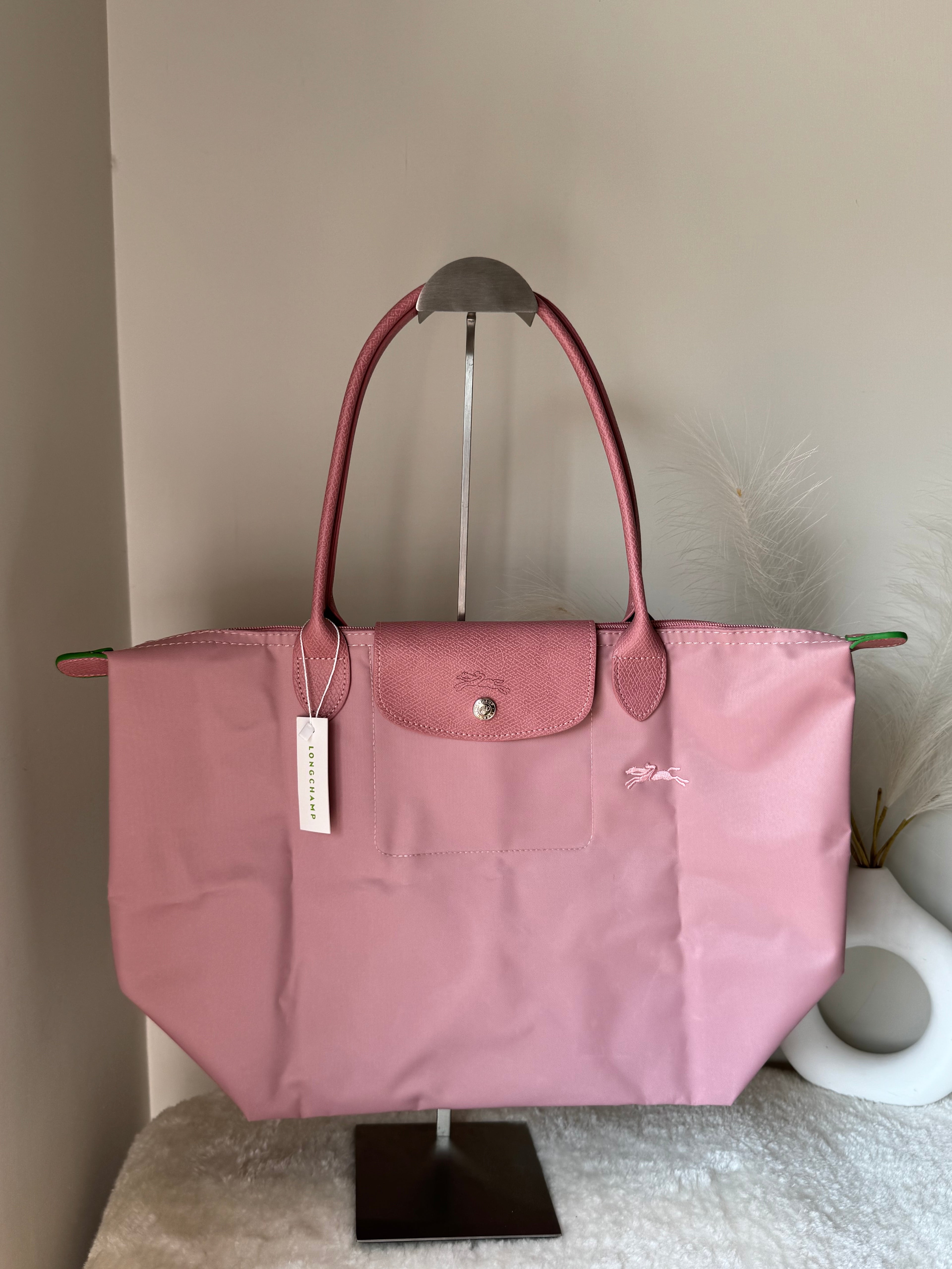 Longchamp Tote LARGE - Marshmallow Pink (WITH BRAND LOGO)