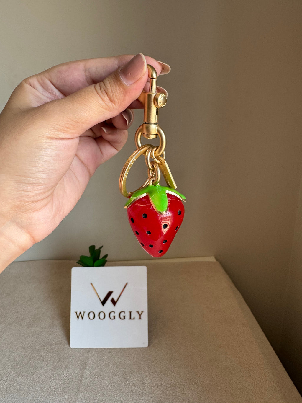 Premium Coach Strawberry Bag Charm