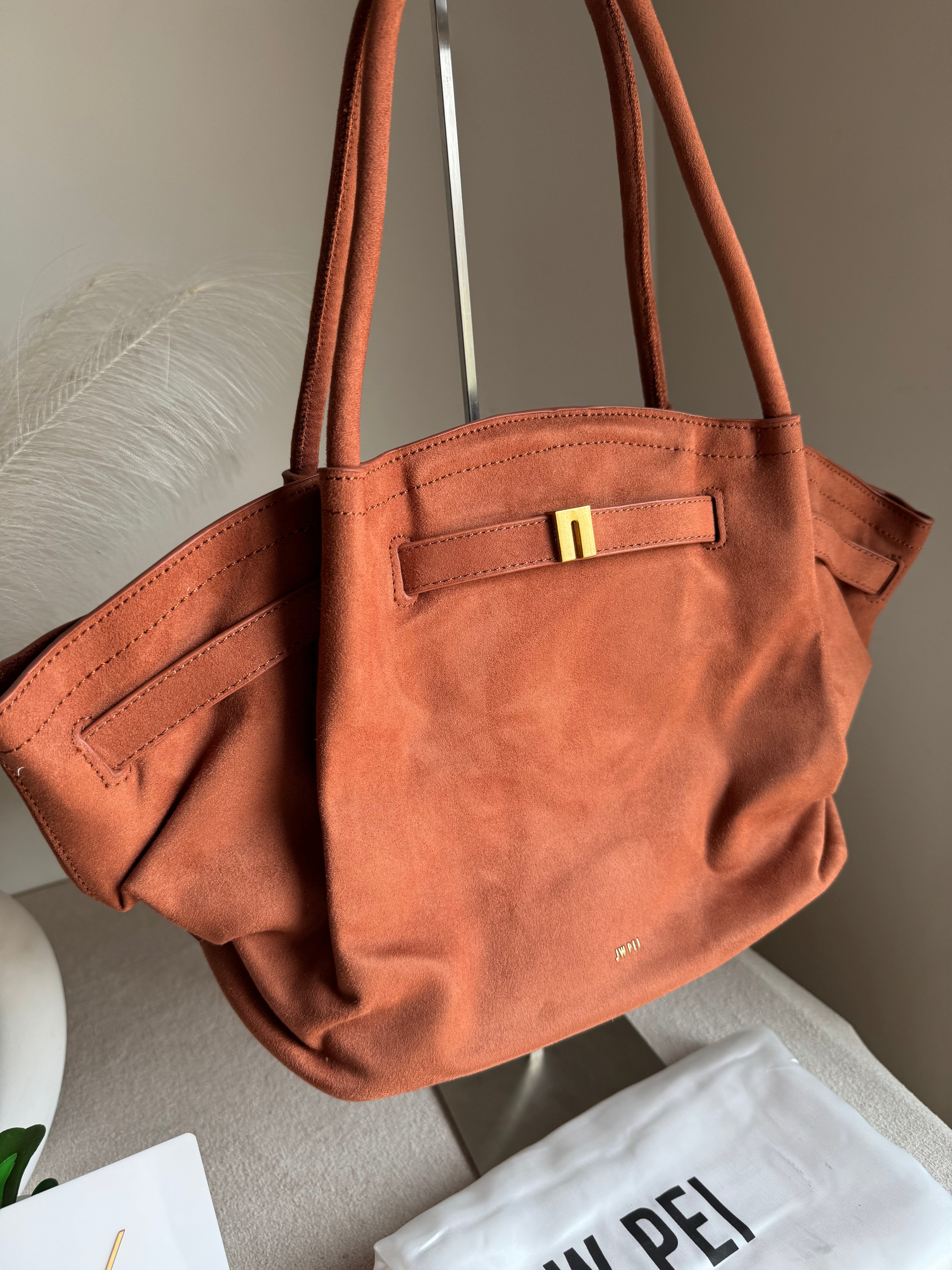 JW PEI Hana Tote Bag - Suede Brown