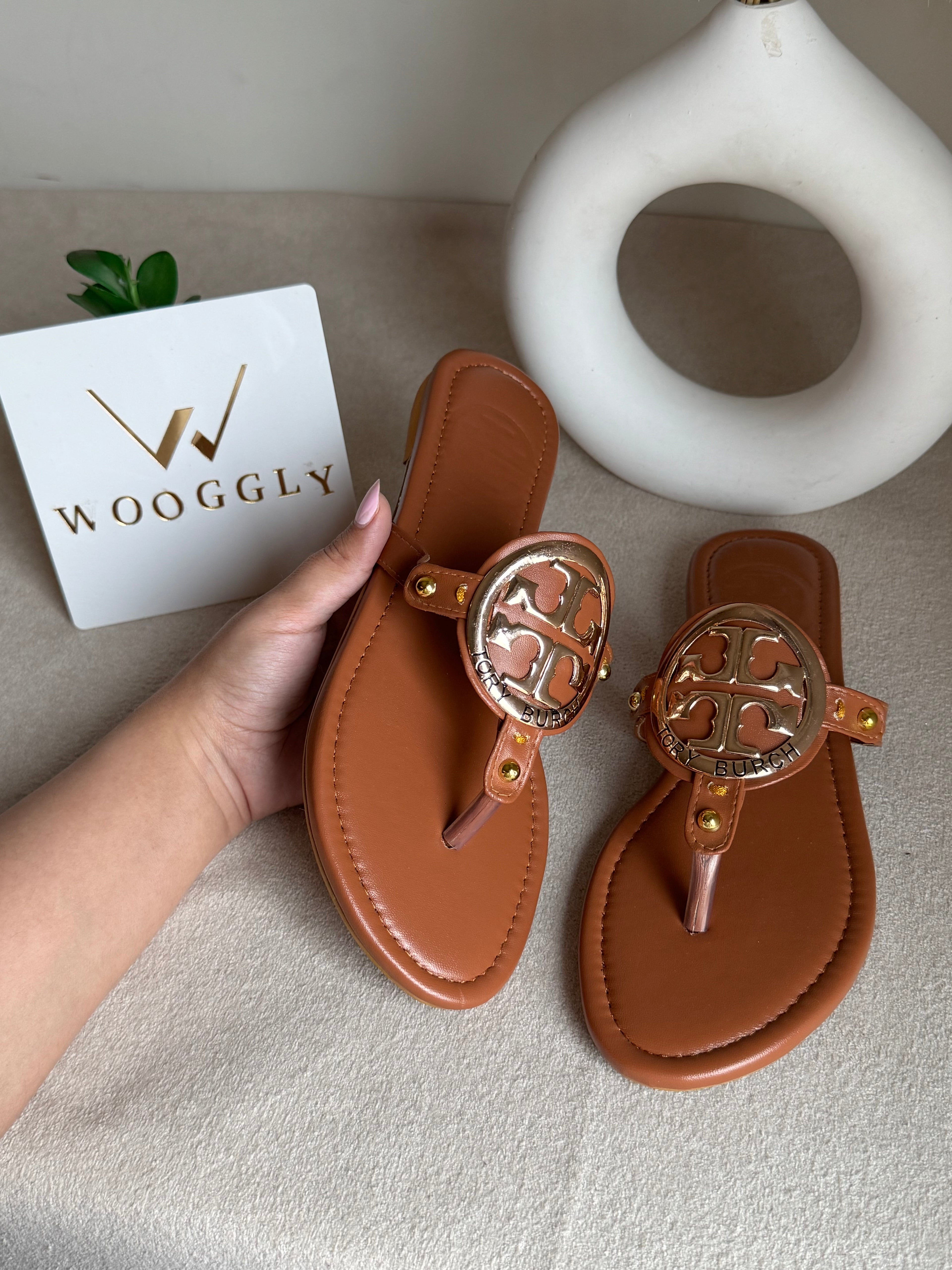 Viral Tory Burch Slides Brown