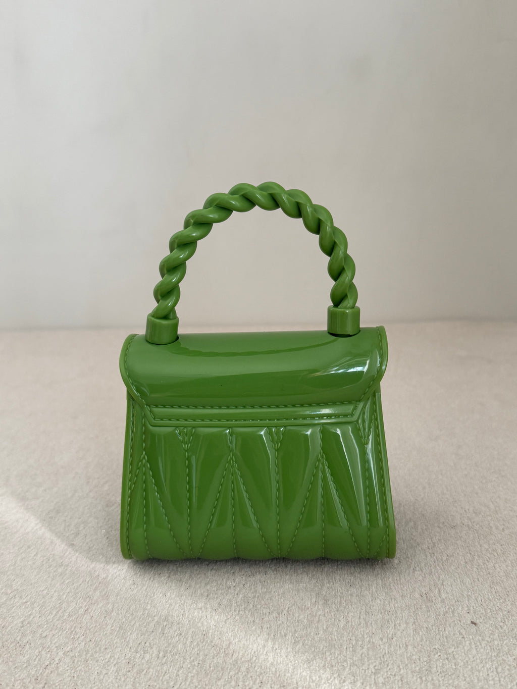 Cute Kids Heart Bag with Chain - Green