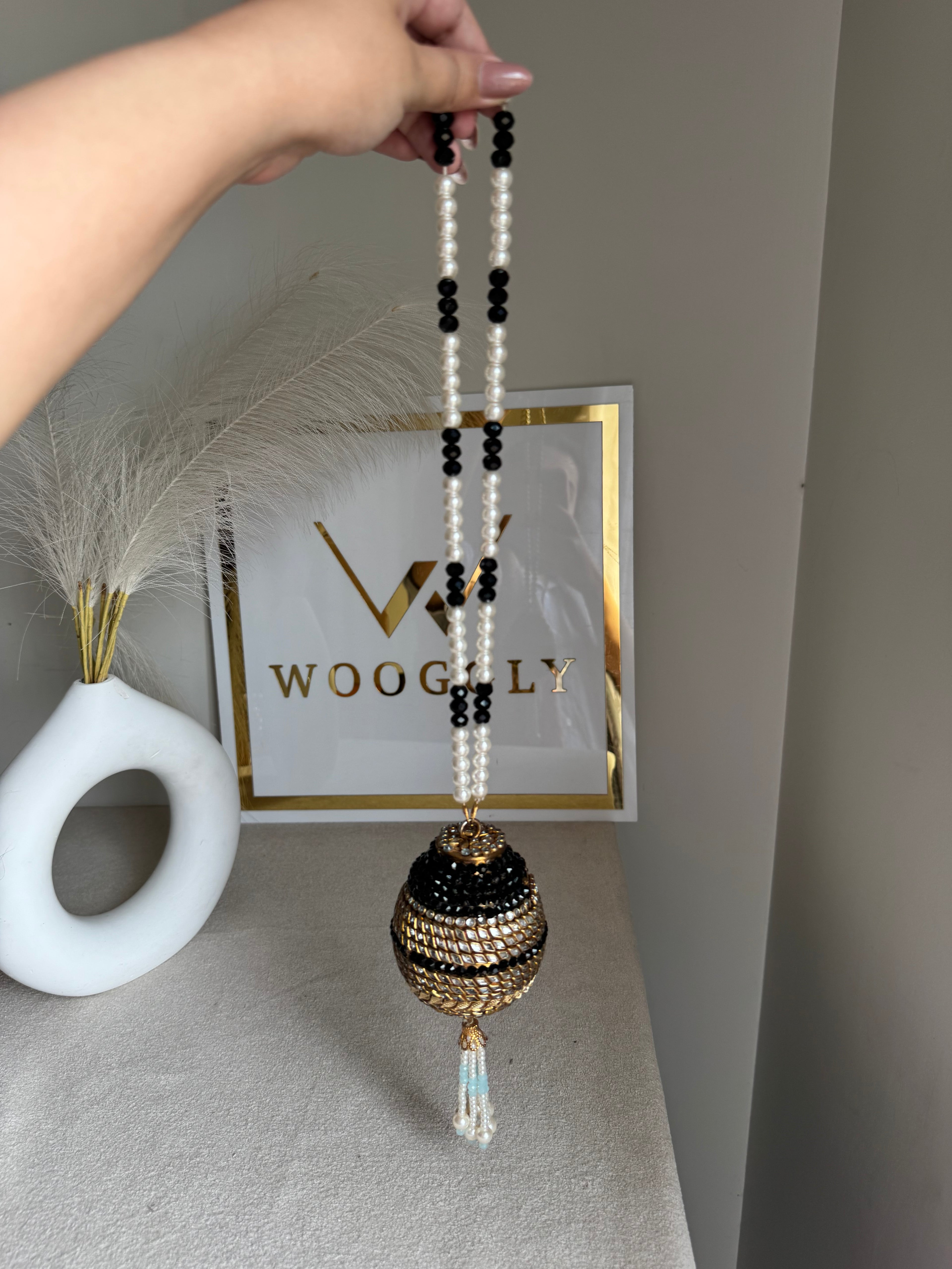 Turkish Potli - Gold & Black