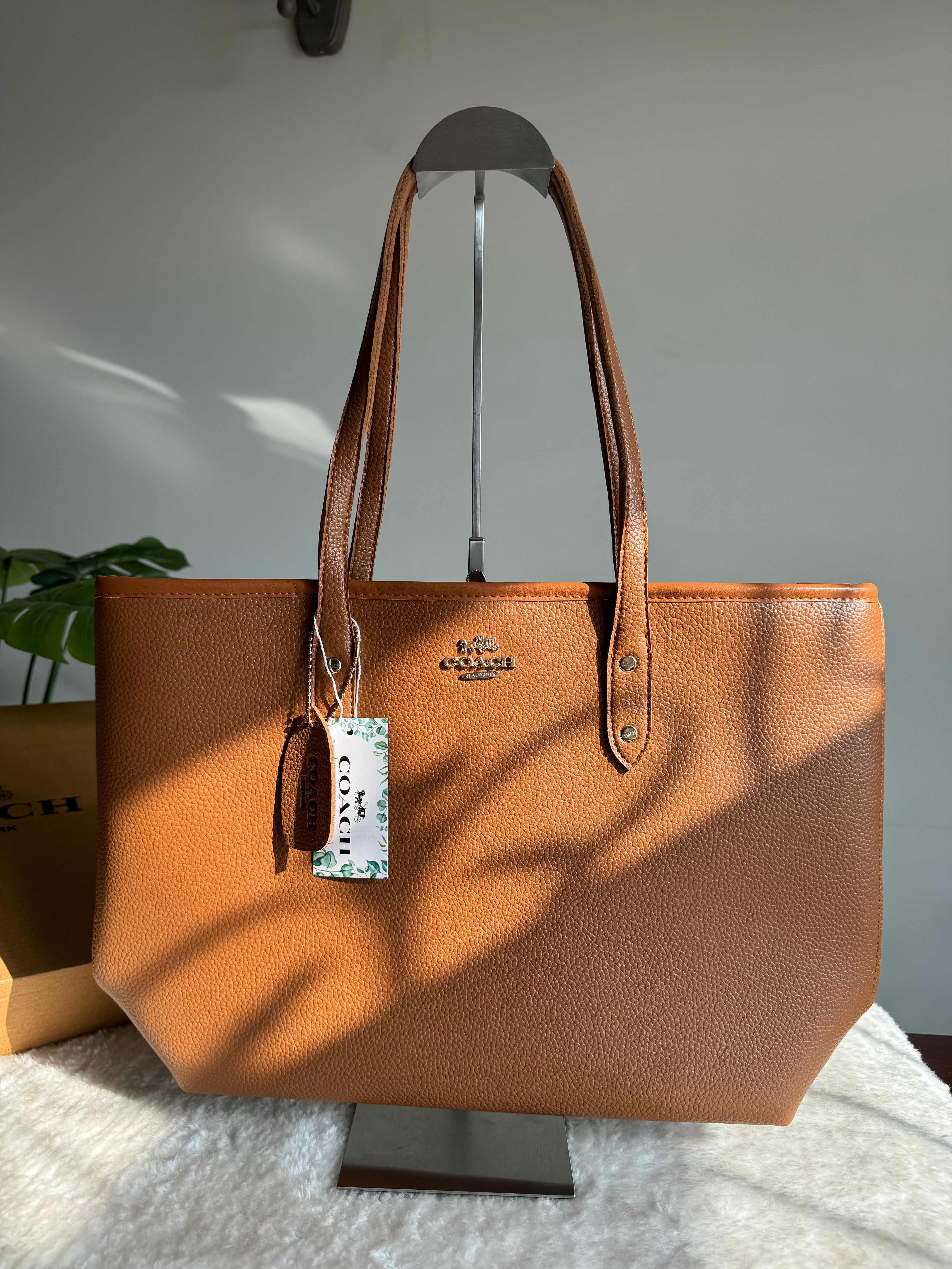 COACH City Tote Bag PREMIUM - Fall Brown (BOX PACKING)