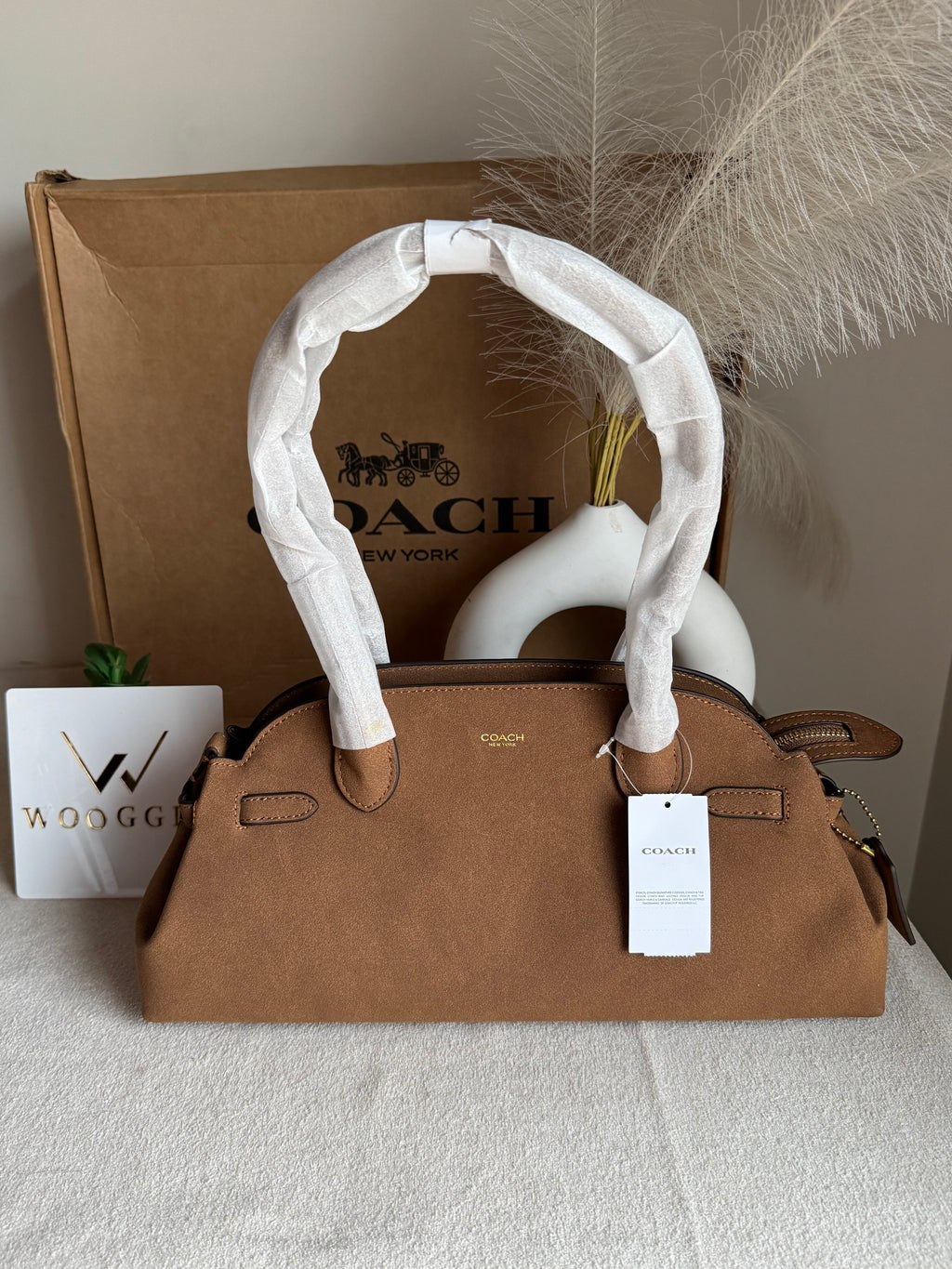 COACH Empire Bag EXTREMELY PREMIUM (Suede Brown) - BOX PACKING