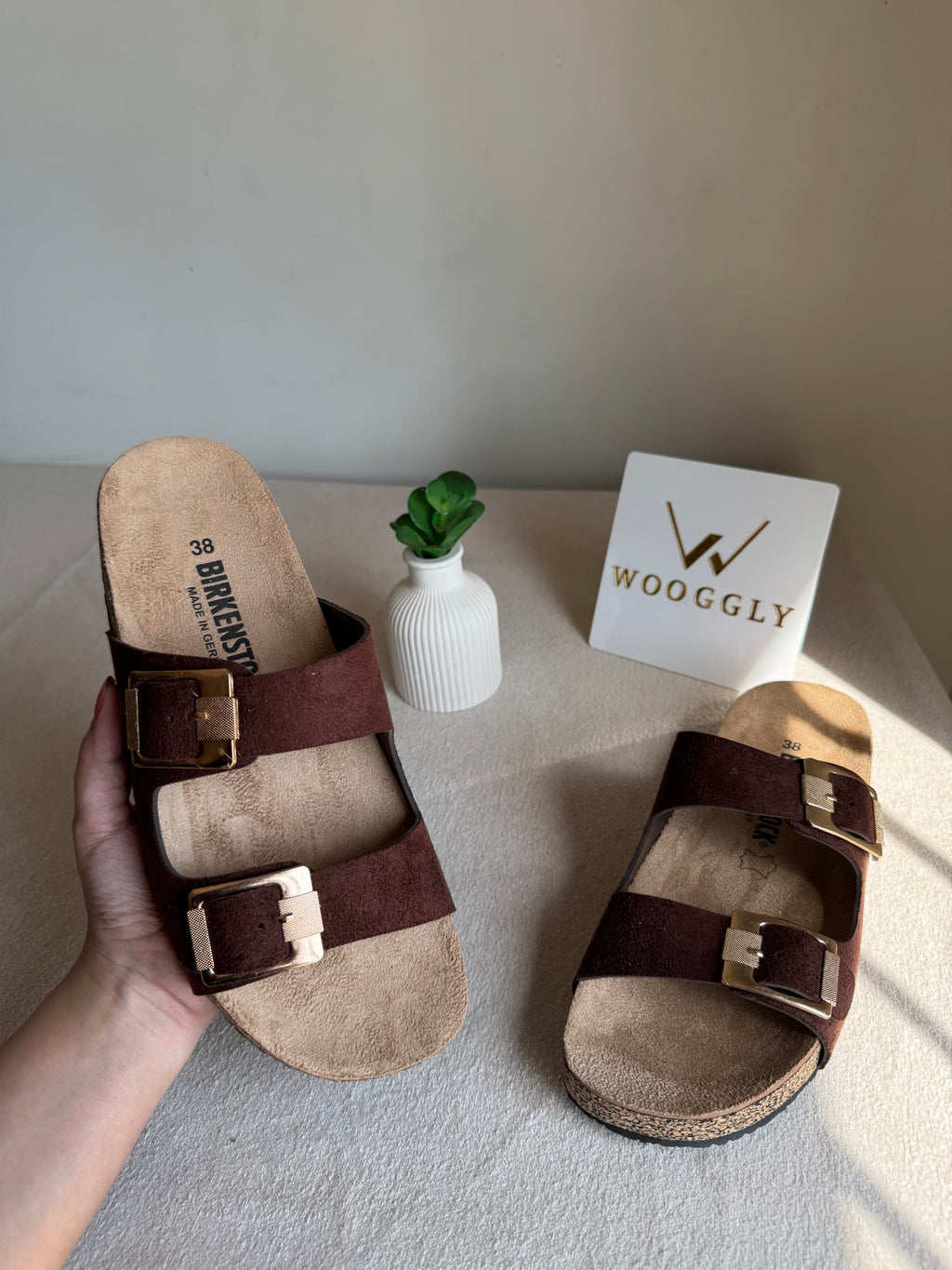 Viral Birkenstock Comfy Sandals - Suede Burgandy