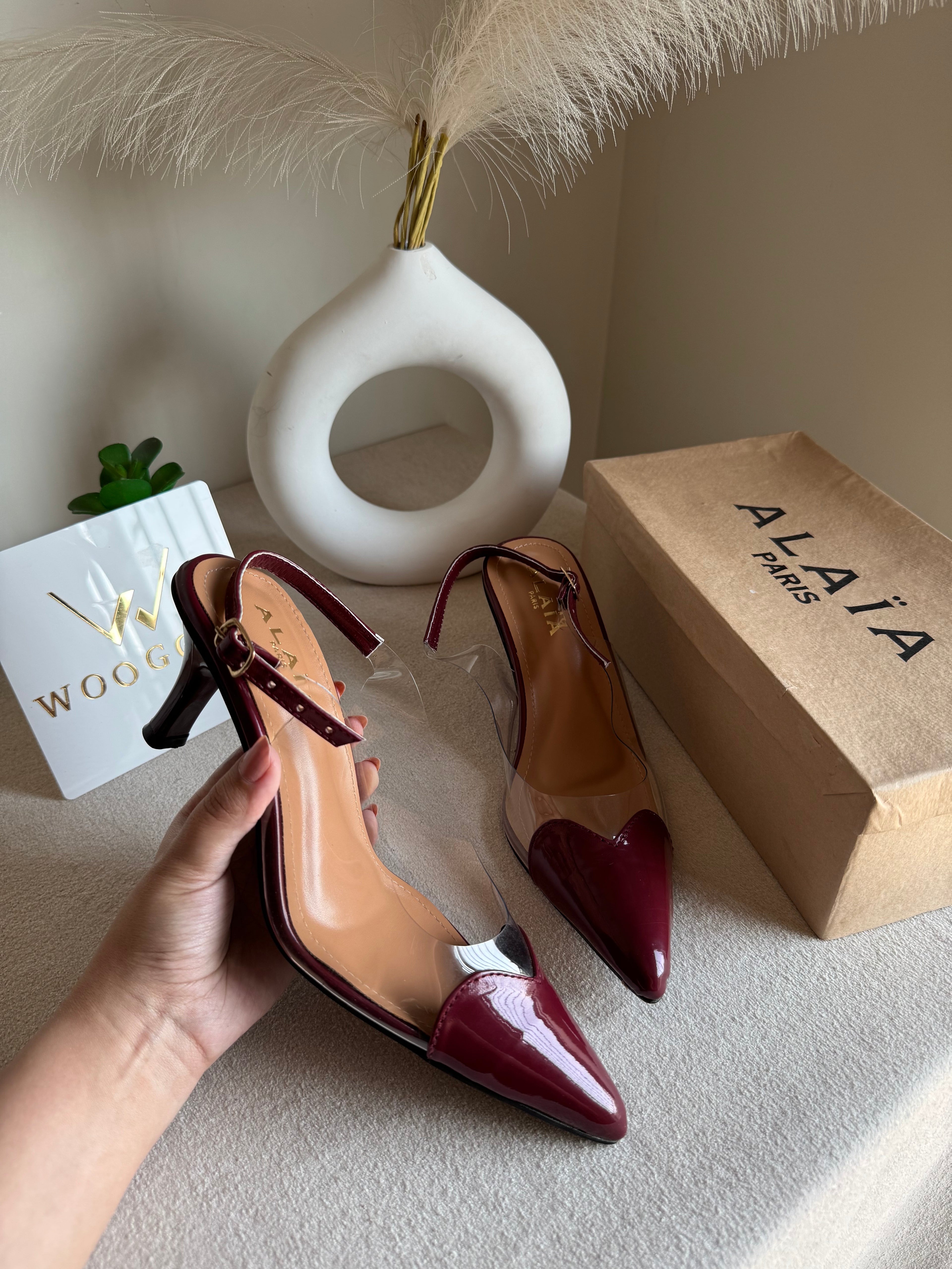 Alaia Paris Heels - Burgandy